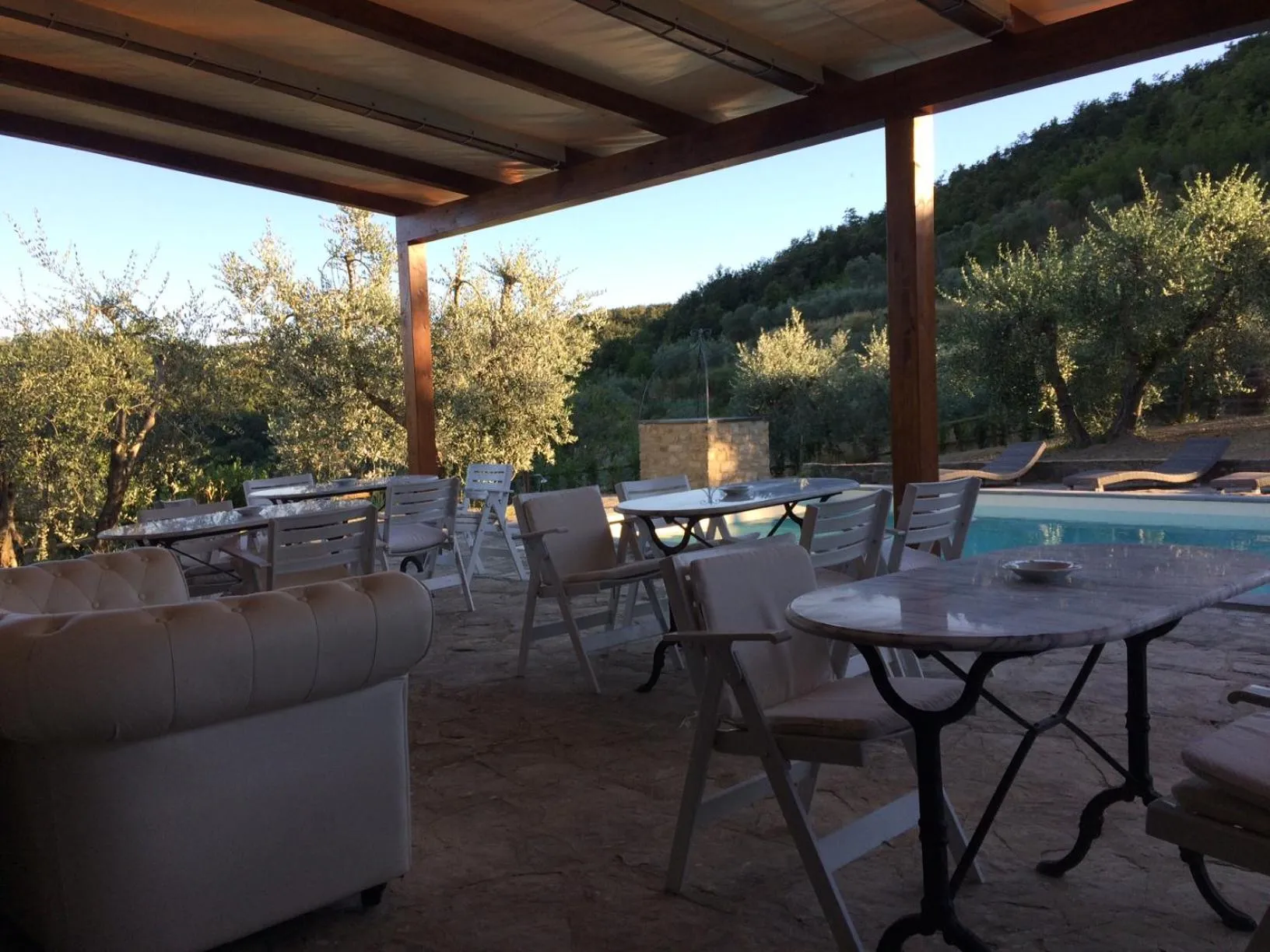 Patio in La Rimbecca Greve in Chianti