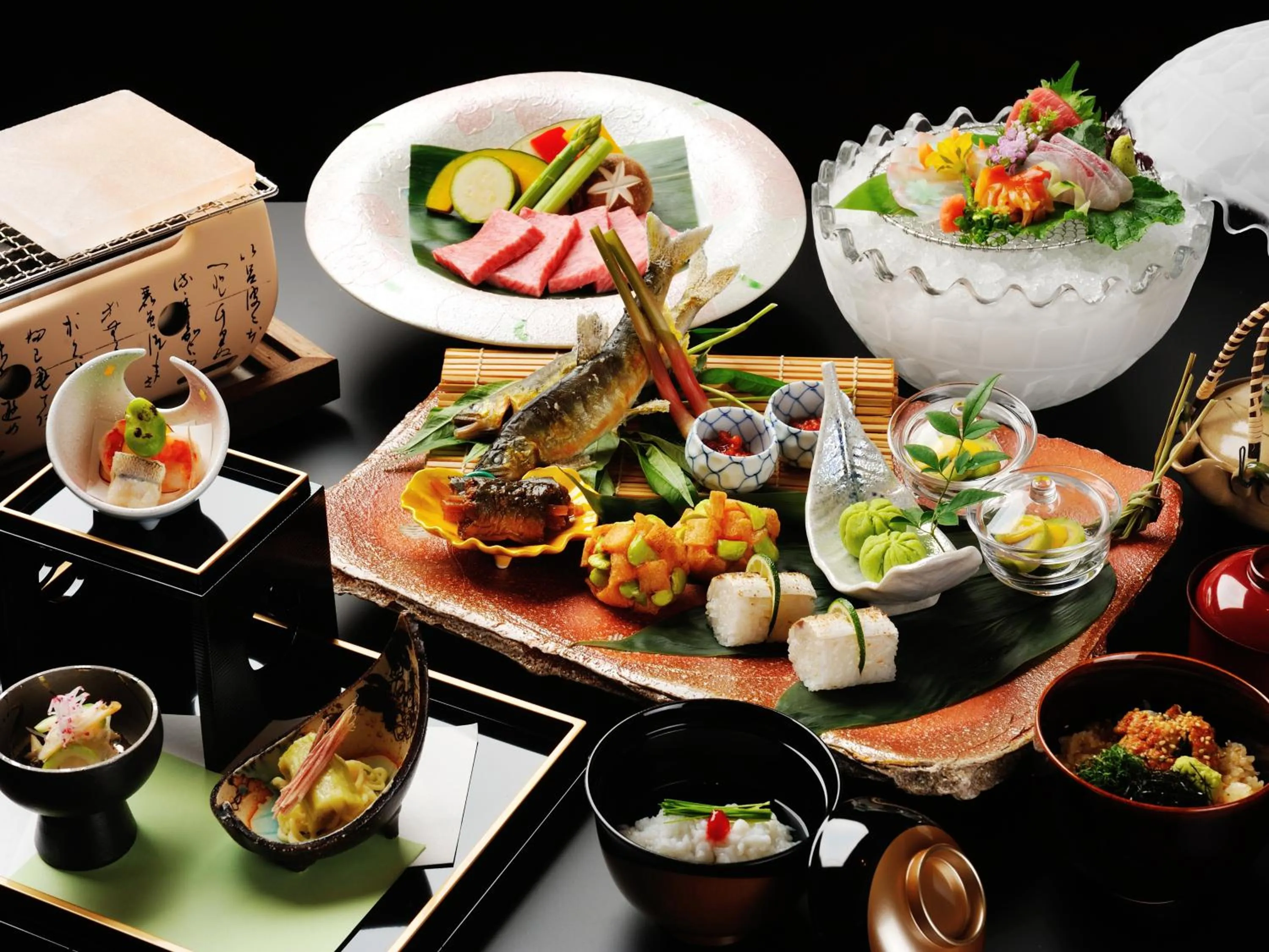 Dinner in 竹泉荘 Chikusenso Onsen