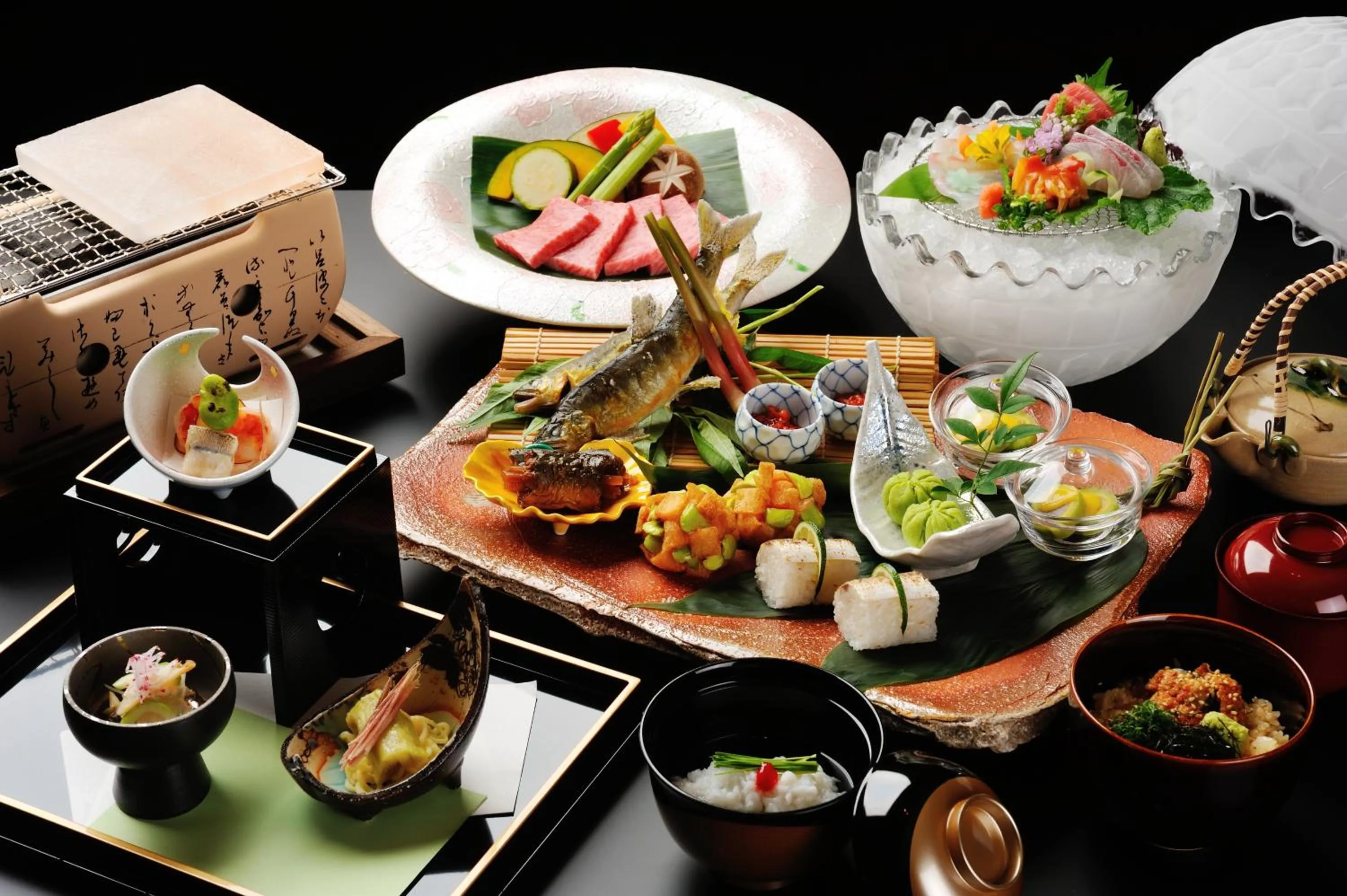 Dinner in 竹泉荘 Chikusenso Onsen