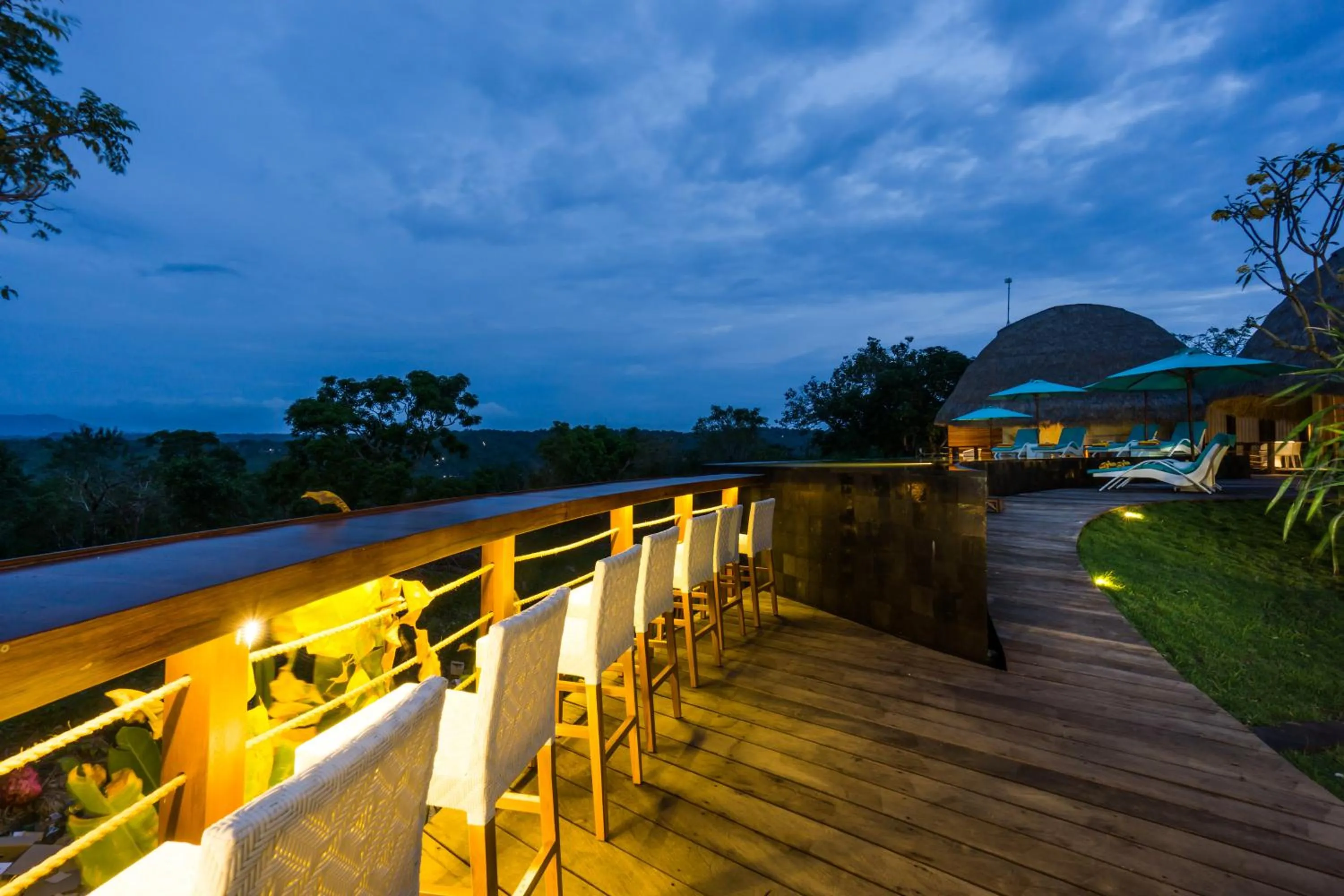 Seating area in C-View Villas