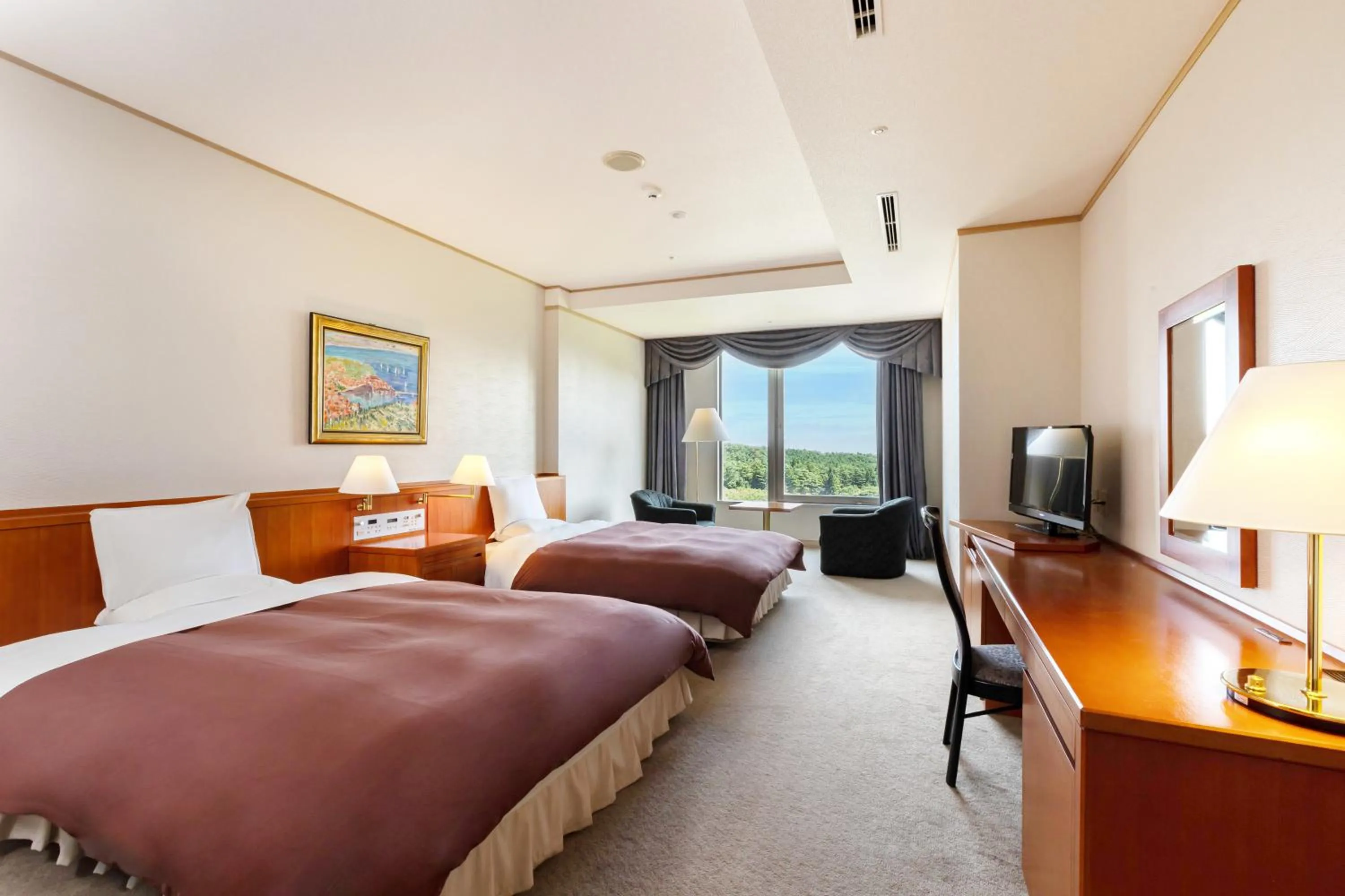 Bed in KAMENOI HOTEL Aomori Makado