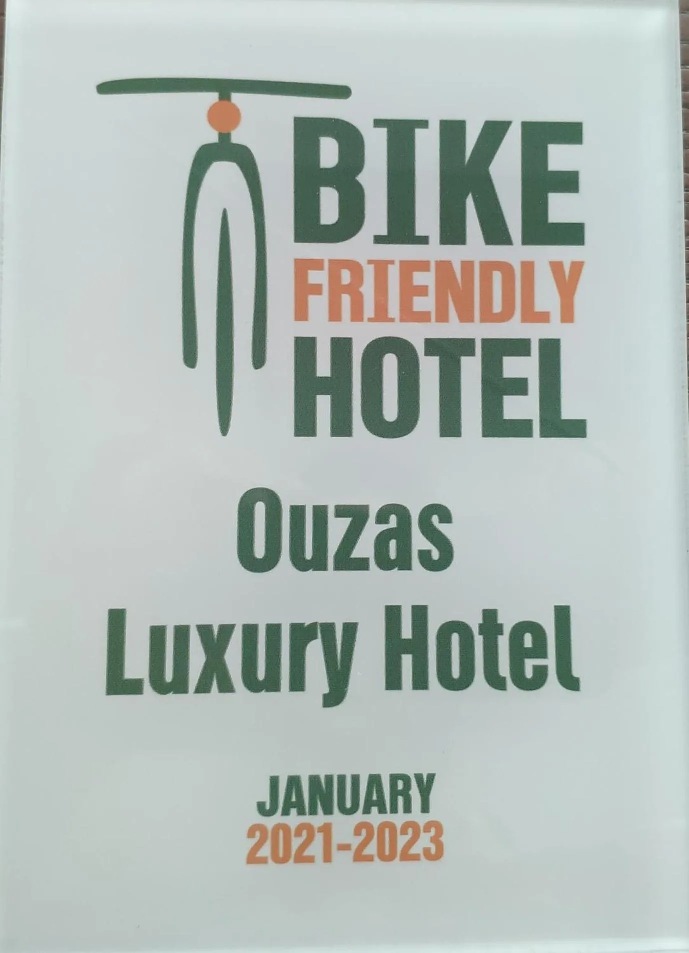 Certificate/Award in Ouzas luxury Hotel