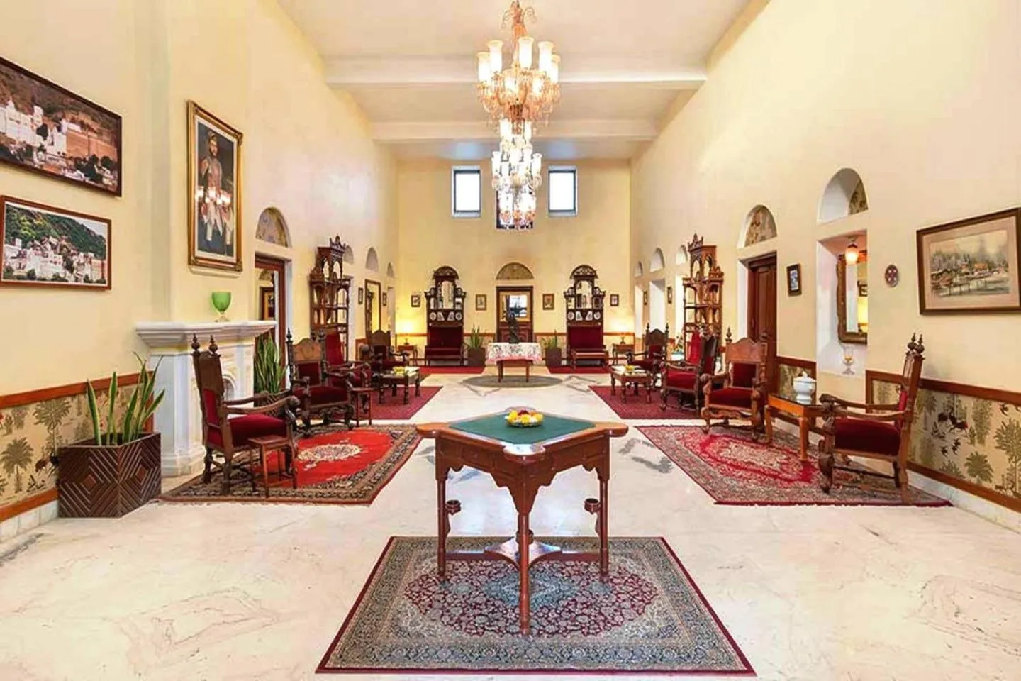 Seating area in Kesar Bhawan Palace