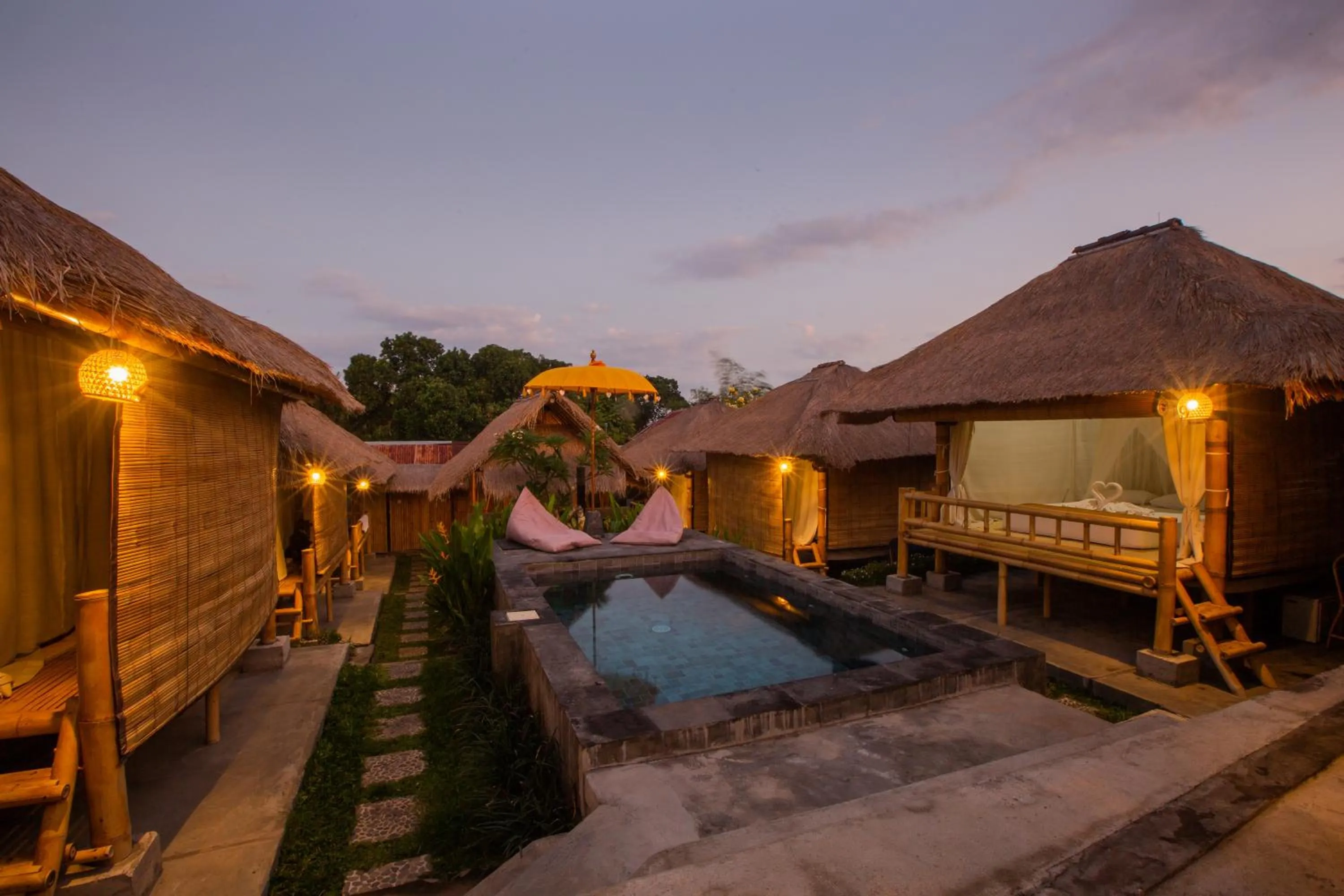 Swimming pool in Salty Shakas Bamboo Stay Canggu