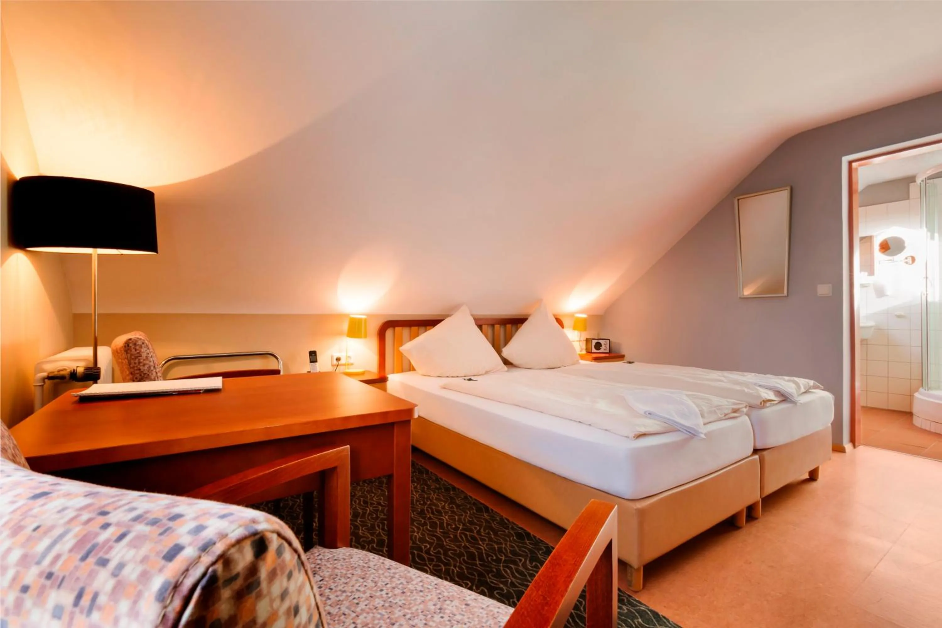 Photo of the whole room, Bed in Hotel Helgoländer Klassik