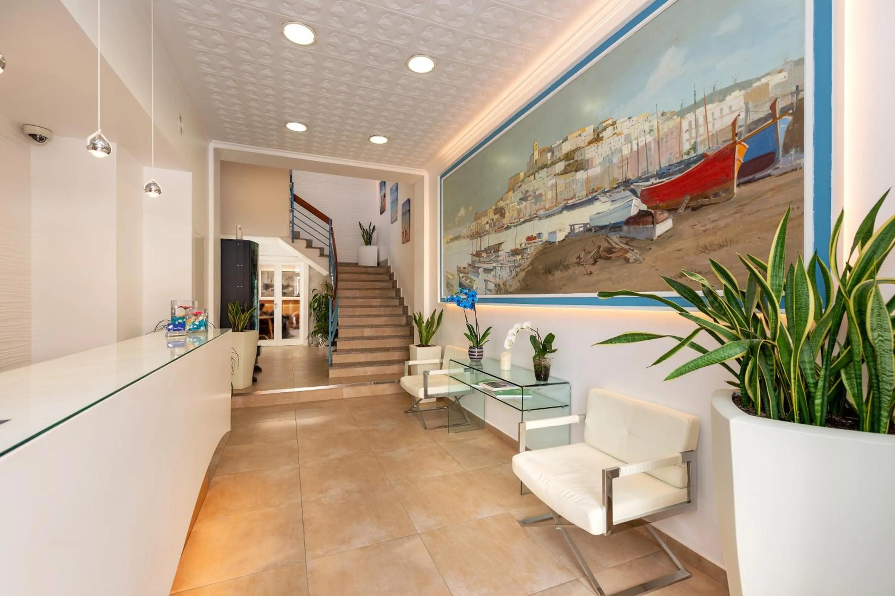 Lobby or reception in Hostal Pitiusa