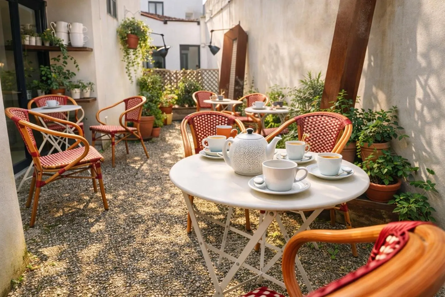 Patio in Hôtel La Fabrique