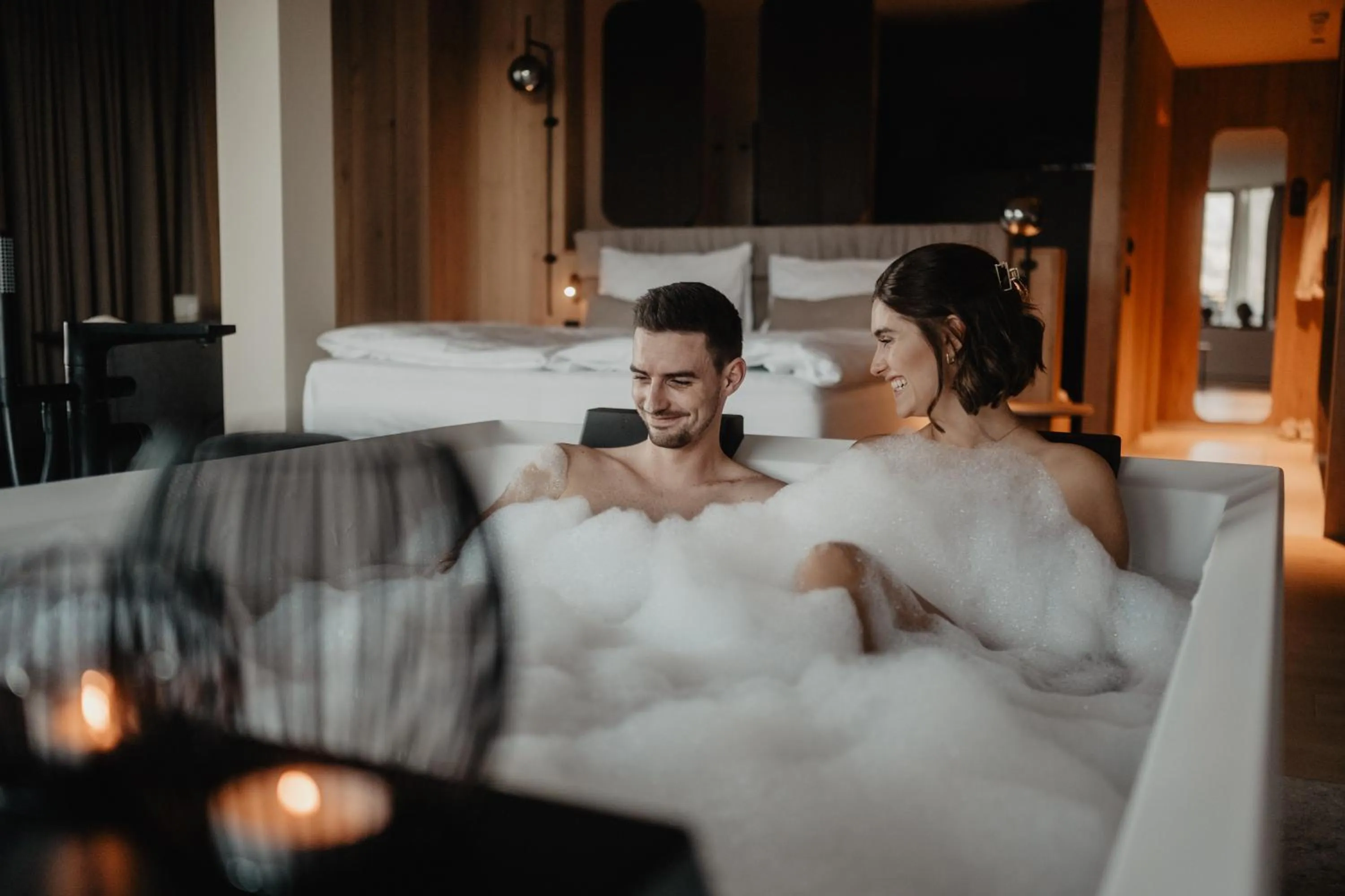 Bath, Bed in Hotel Berghof - St Johann in Salzburg