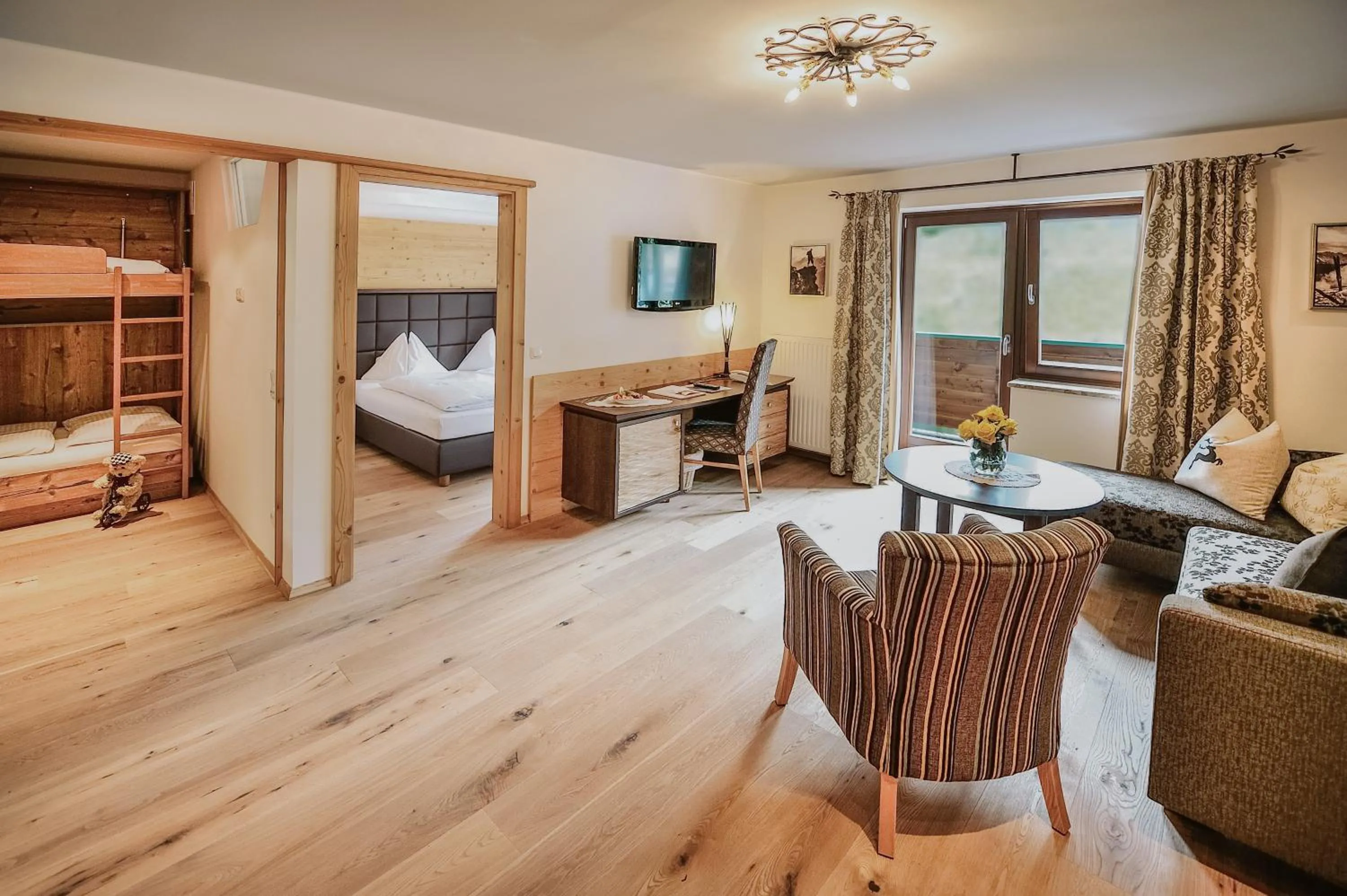 Bed in Verwöhnhotel Berghof