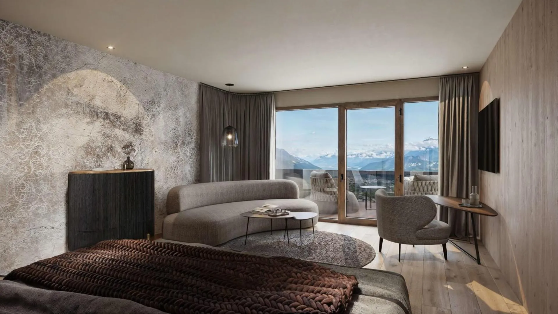 Bed in Verwöhnhotel Berghof