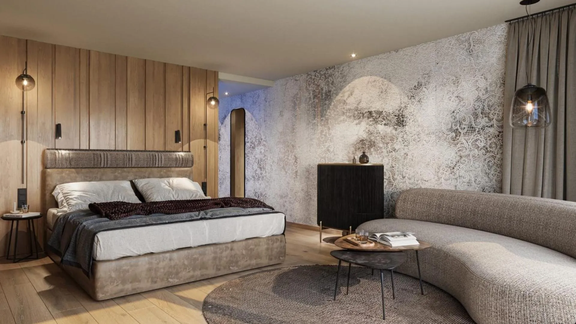 Bed in Verwöhnhotel Berghof