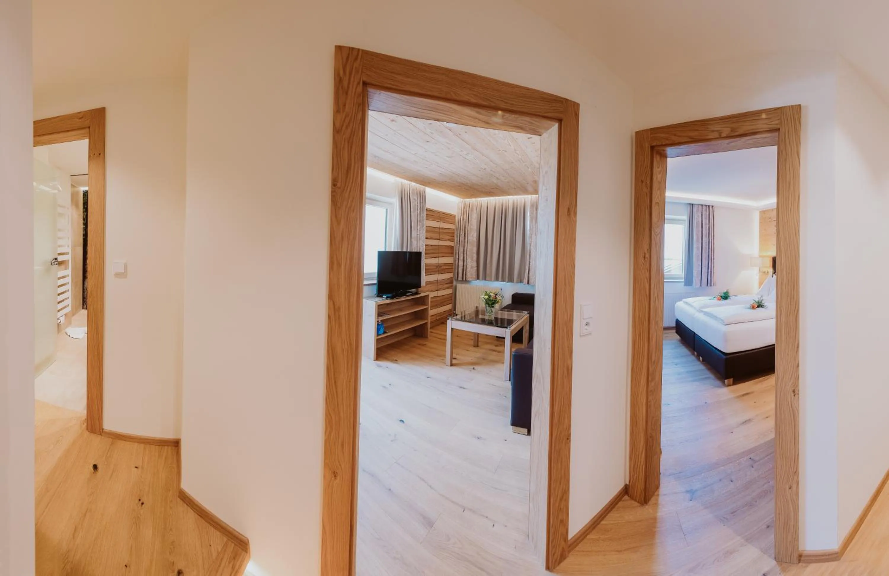 Bed in Verwöhnhotel Berghof