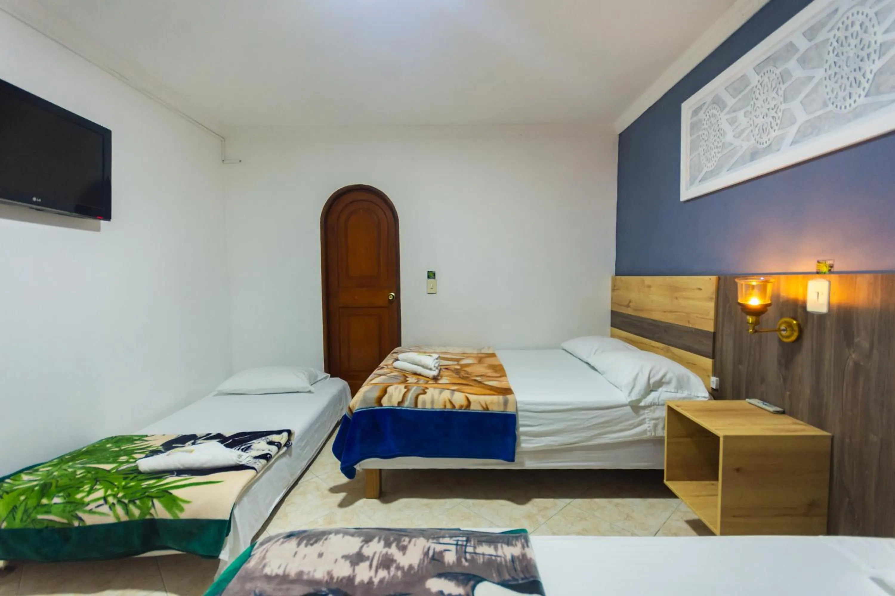 Bed in Hotel Real Guatapé