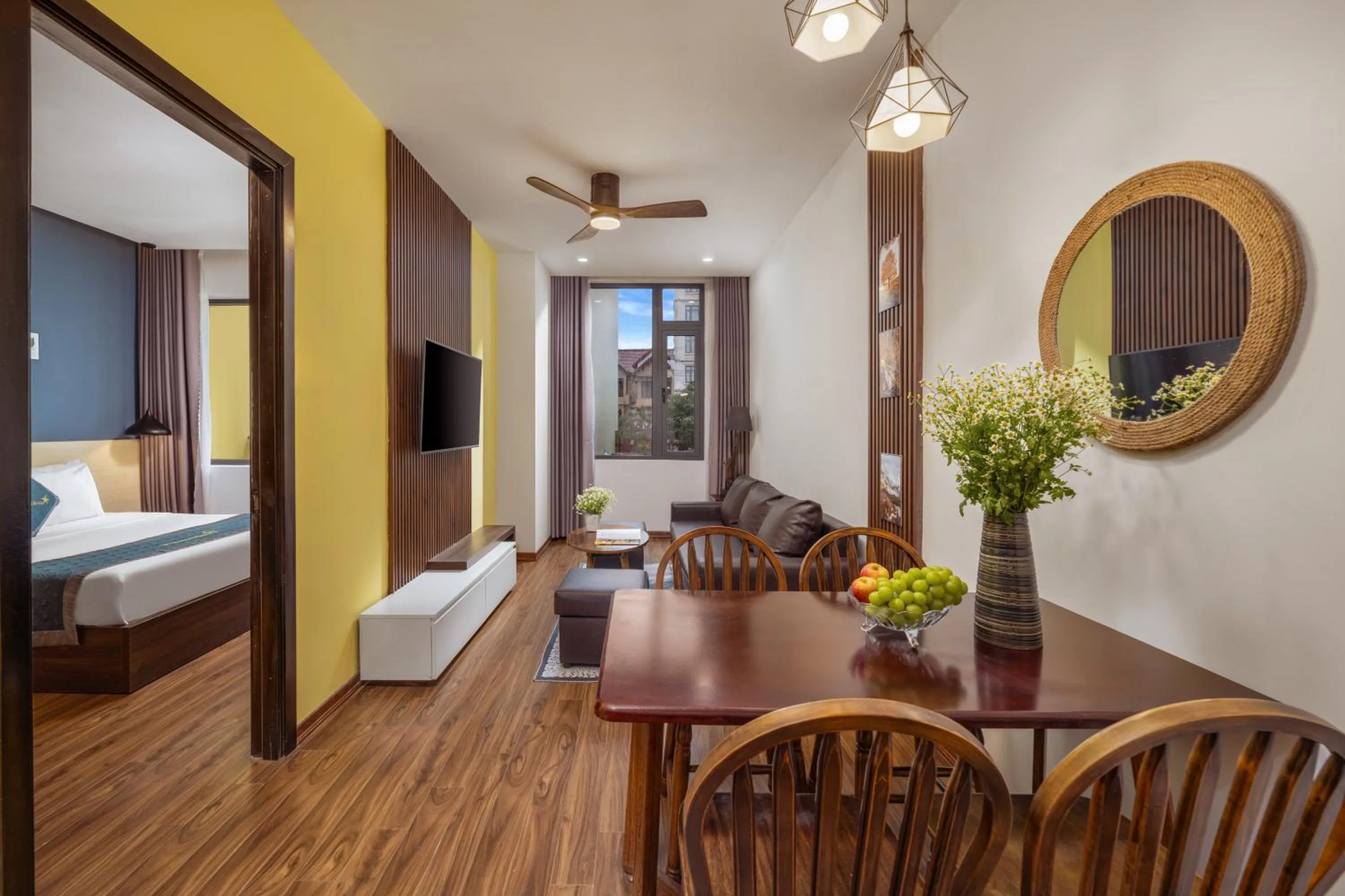 Living room, Bed in The Pergola Design Hotel