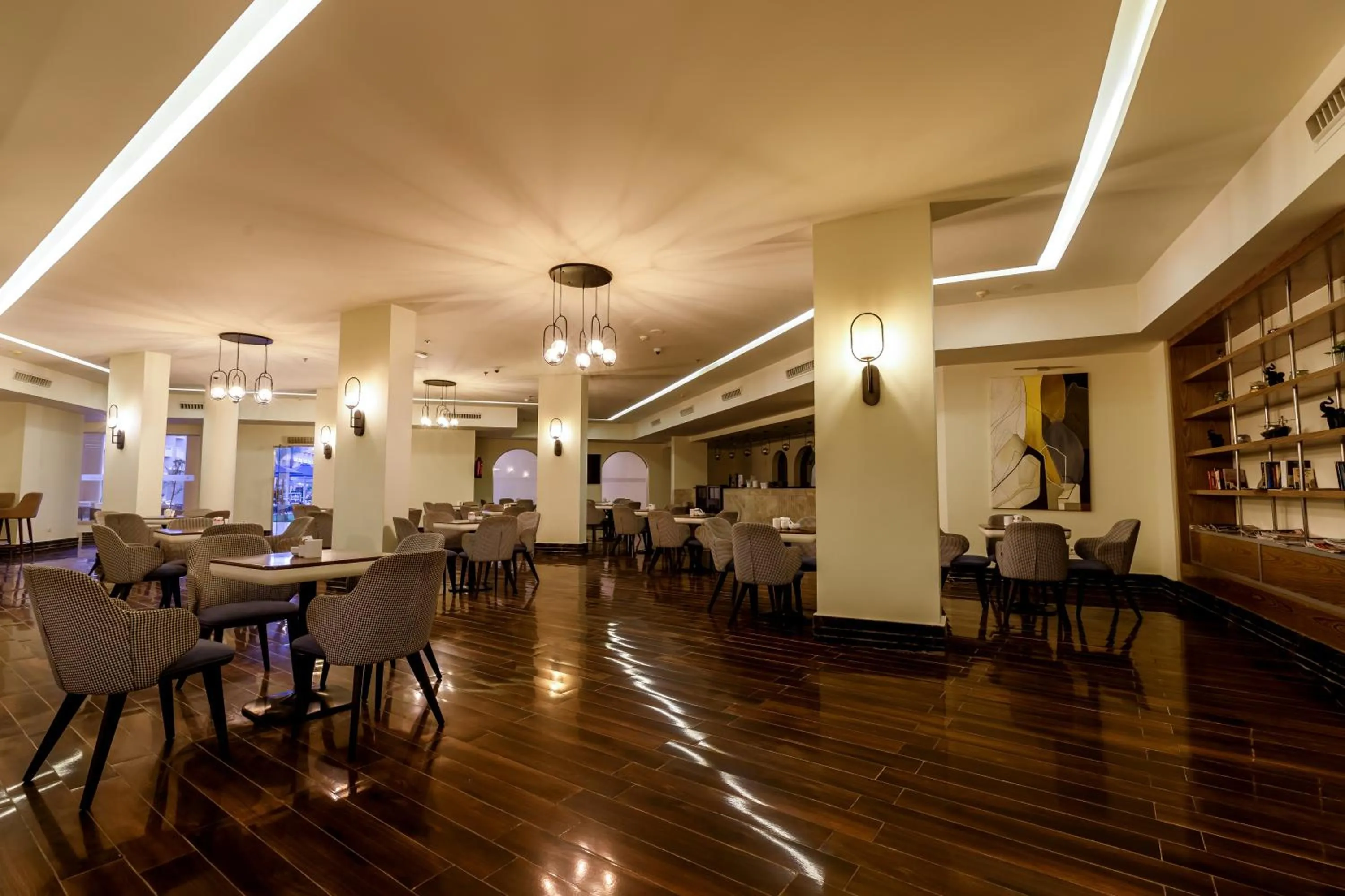 Seating area in Amwaj Beach Club Abu Soma