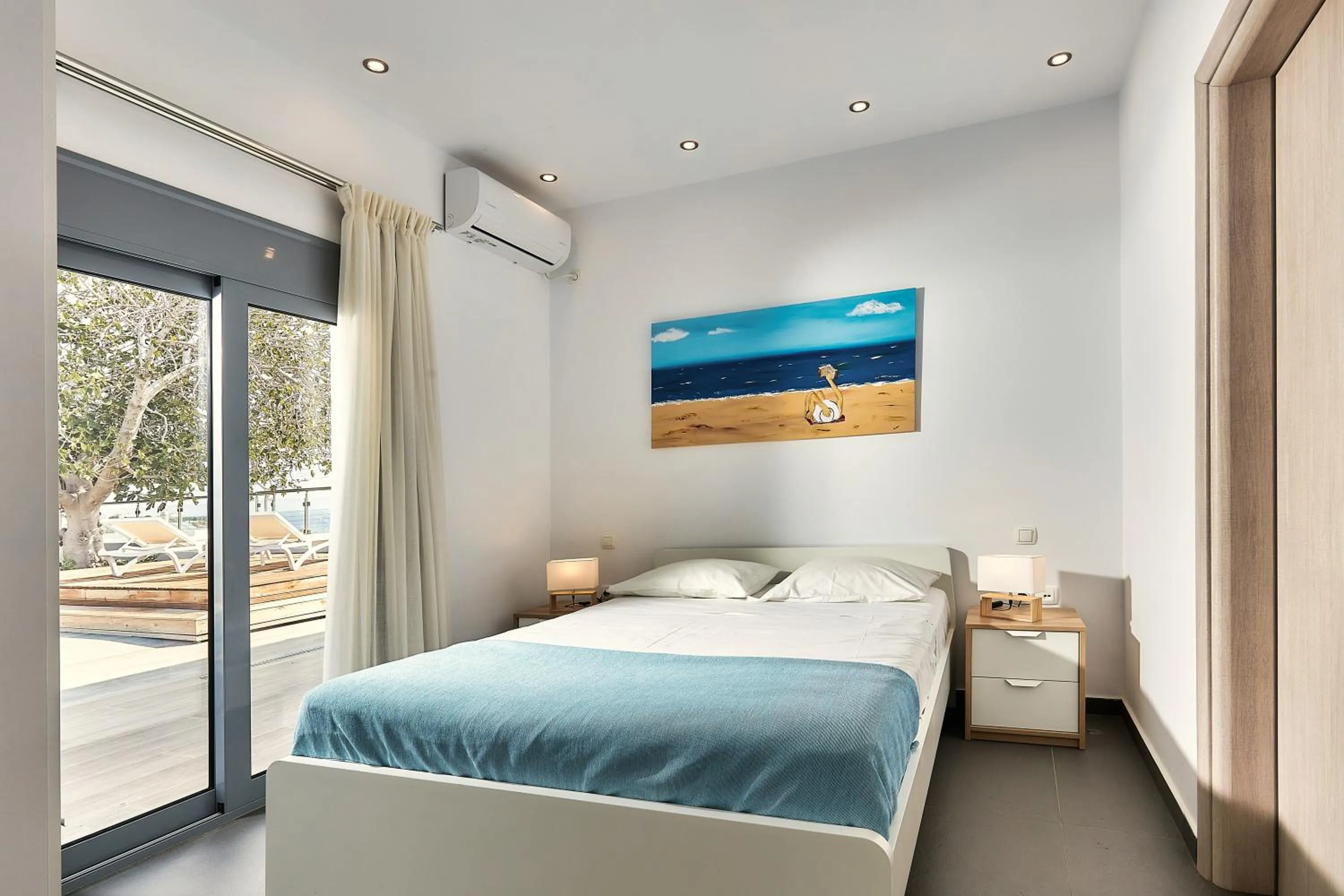 Bedroom, Bed in Villa Emilia - with private, heated swimming pool