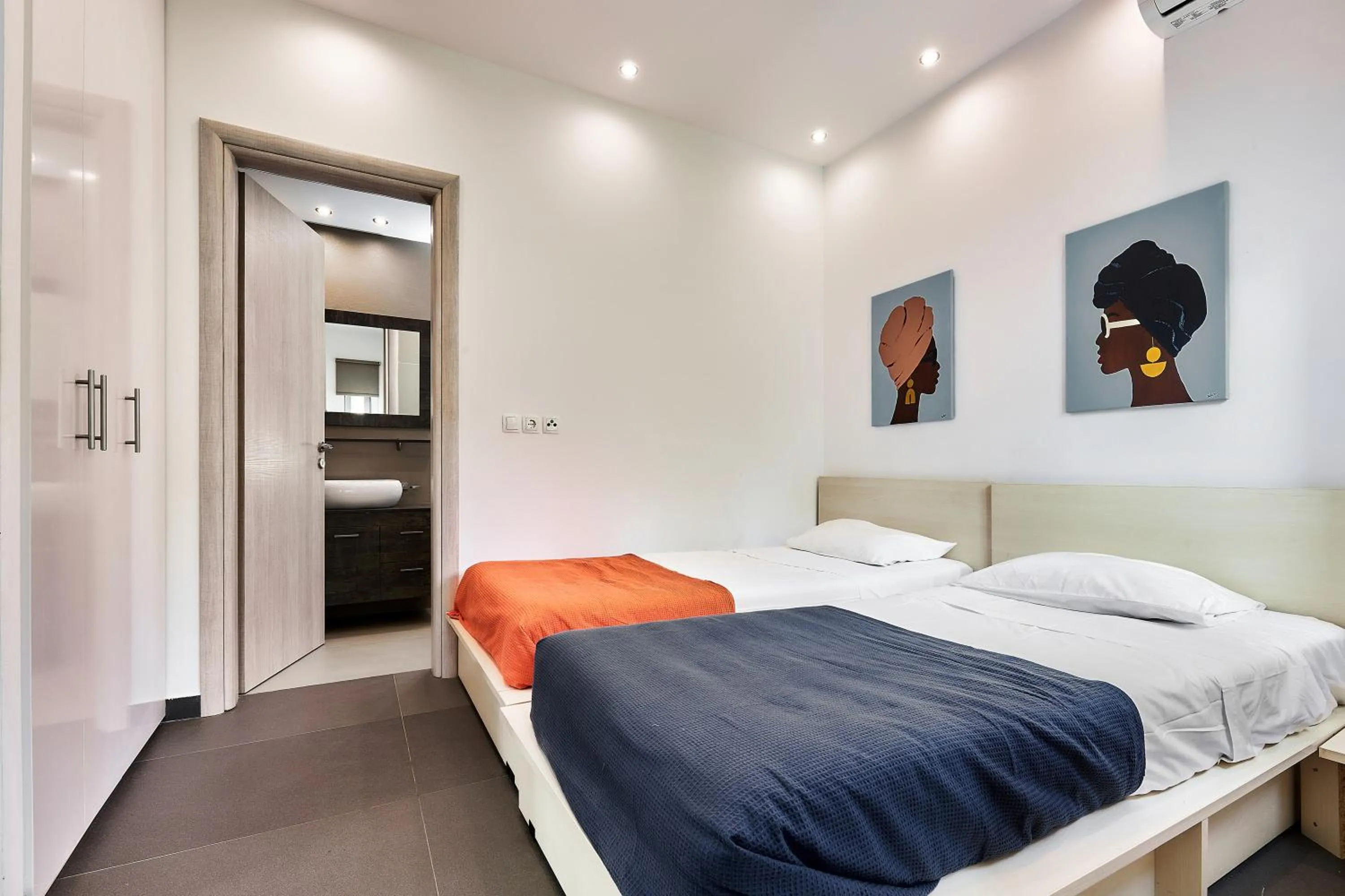 Bedroom, Bed in Villa Emilia - with private, heated swimming pool