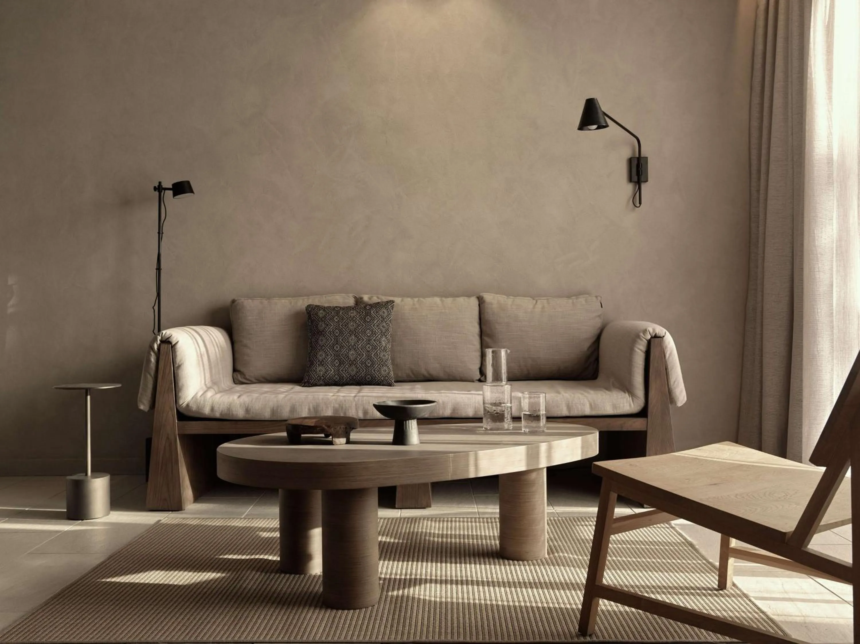 Living room in Lindian Village, Curio Collection by Hilton