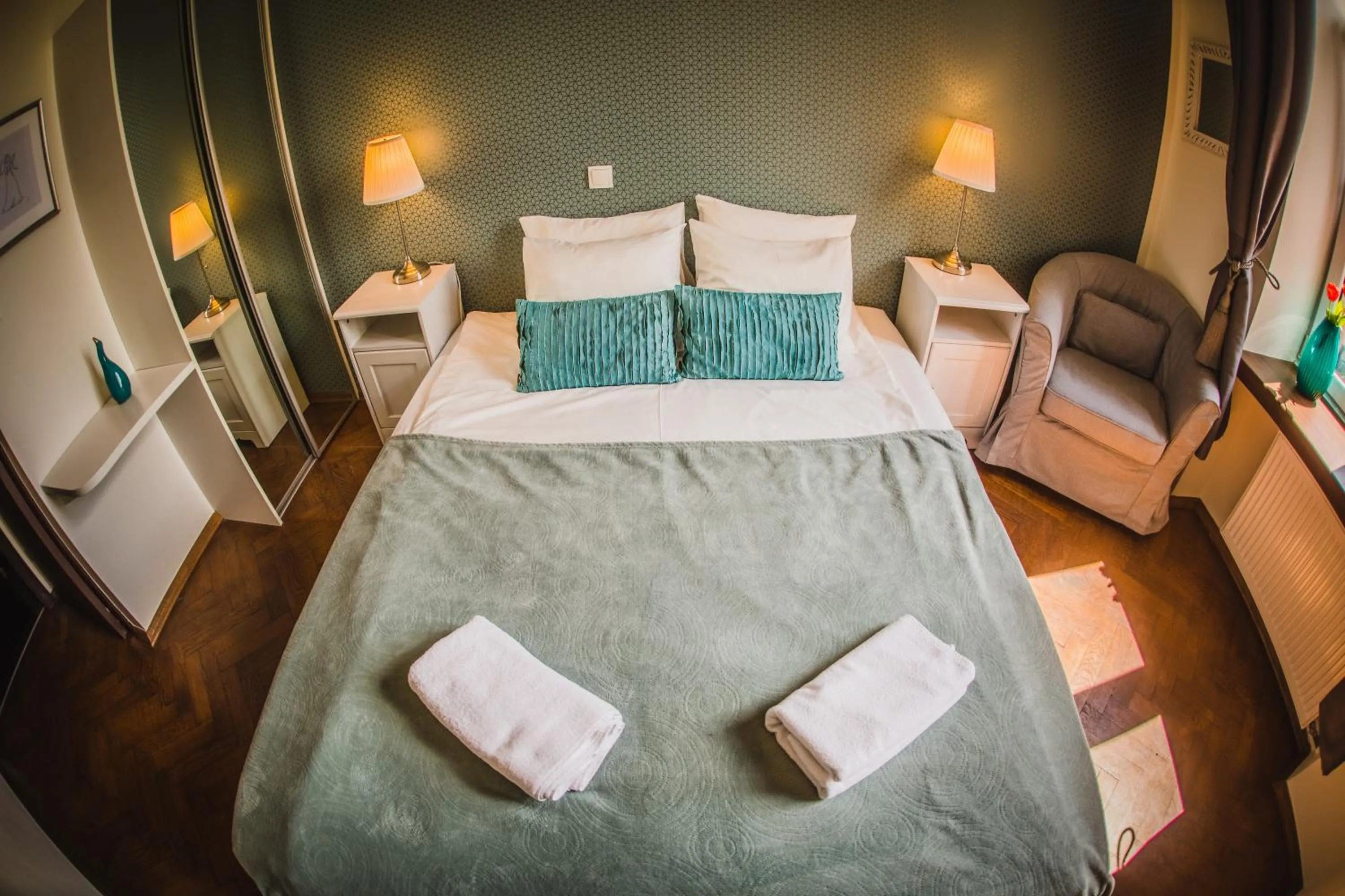 Bed in Angel House Aparthotel