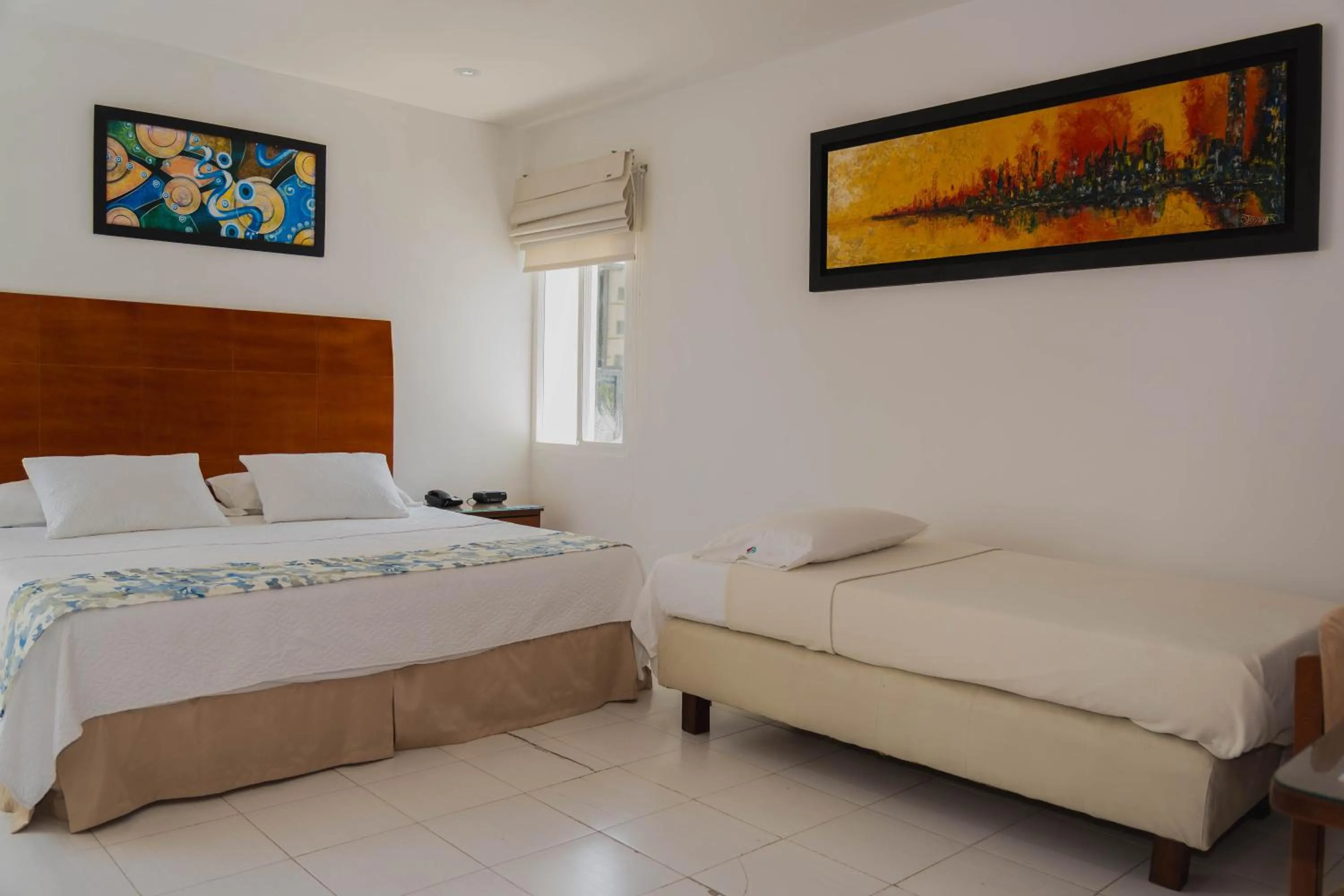 Bed in Hotel Coral Reef Cartagena