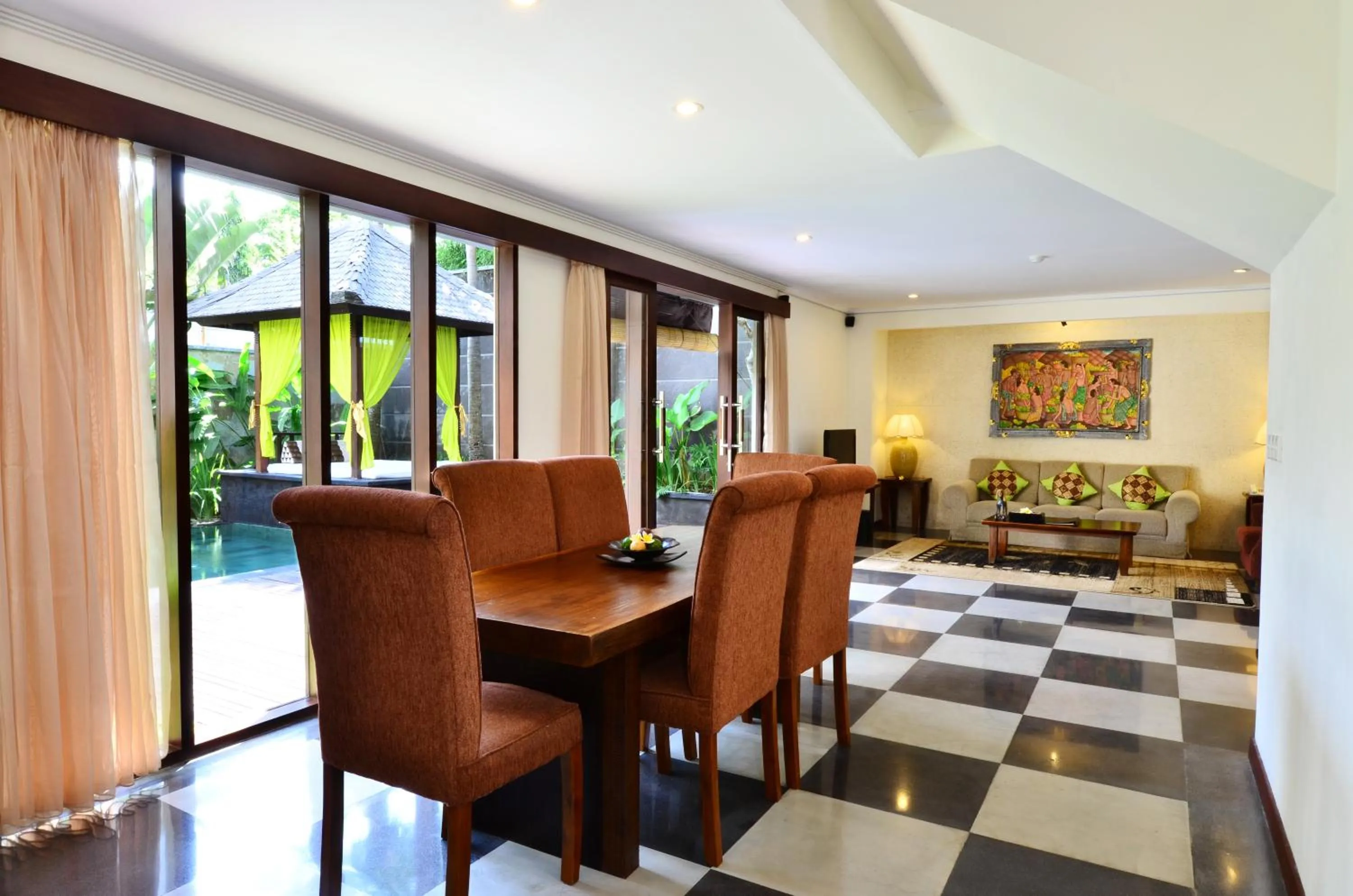 Dining area in The Khayangan Dreams Villa, Seminyak
