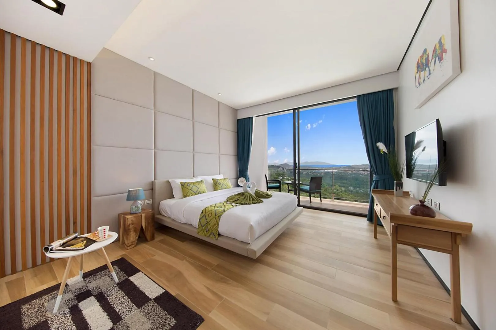 Bed in Samui Sea Star Villa