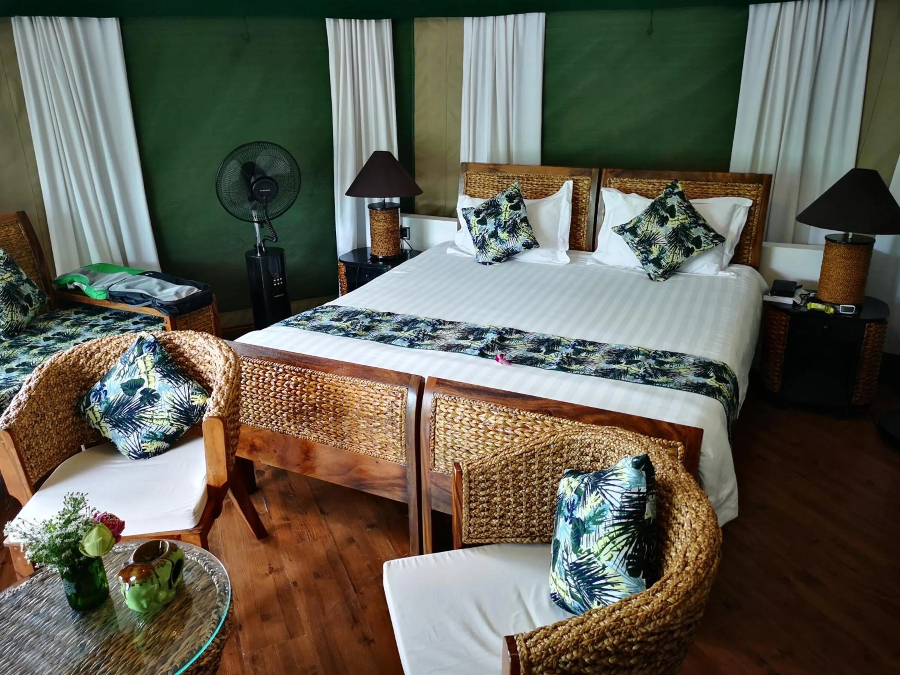 Bed in Canvas & Orchids Retreat