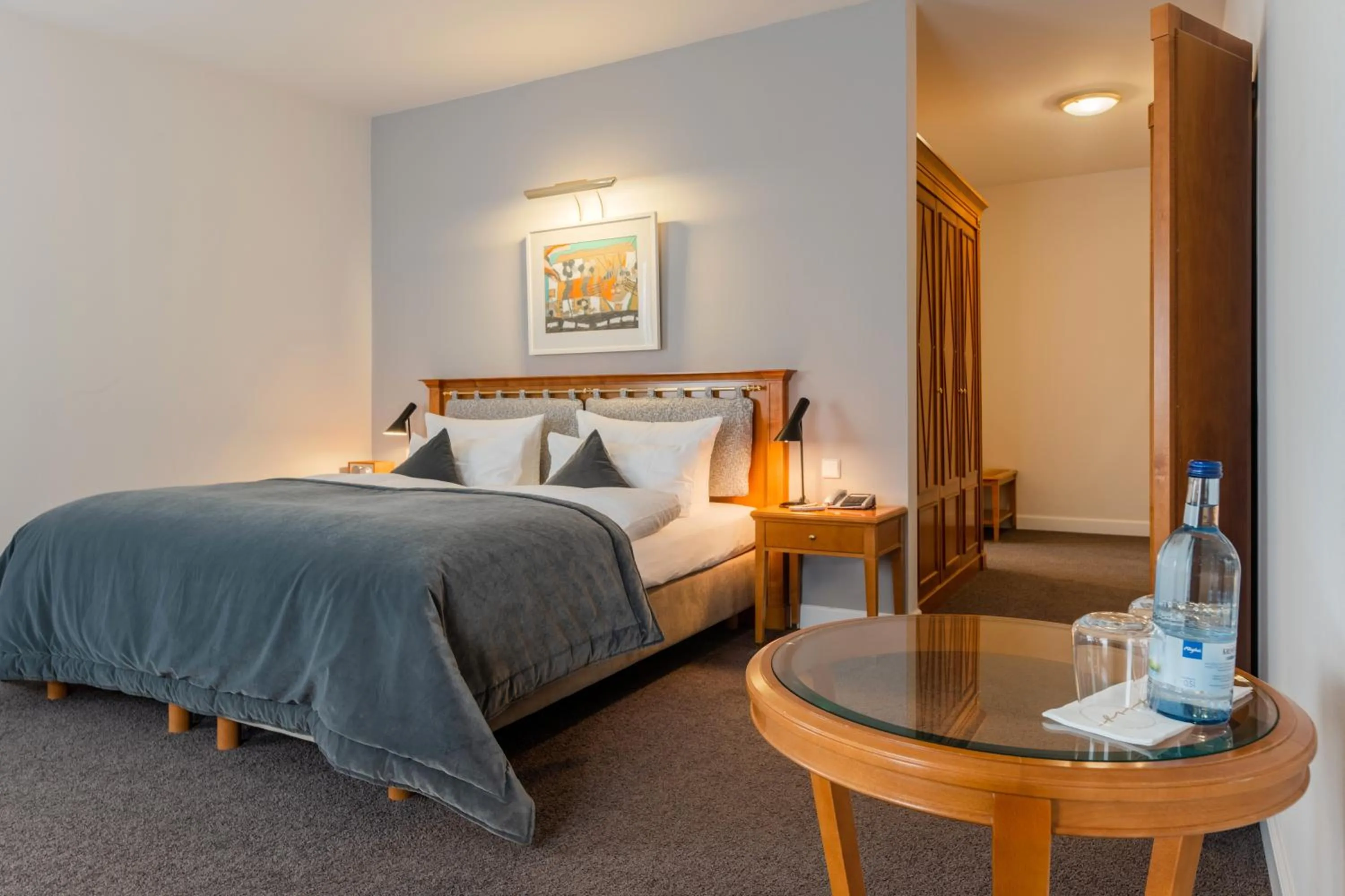 Bed in Romantik Hotel Kleber Post