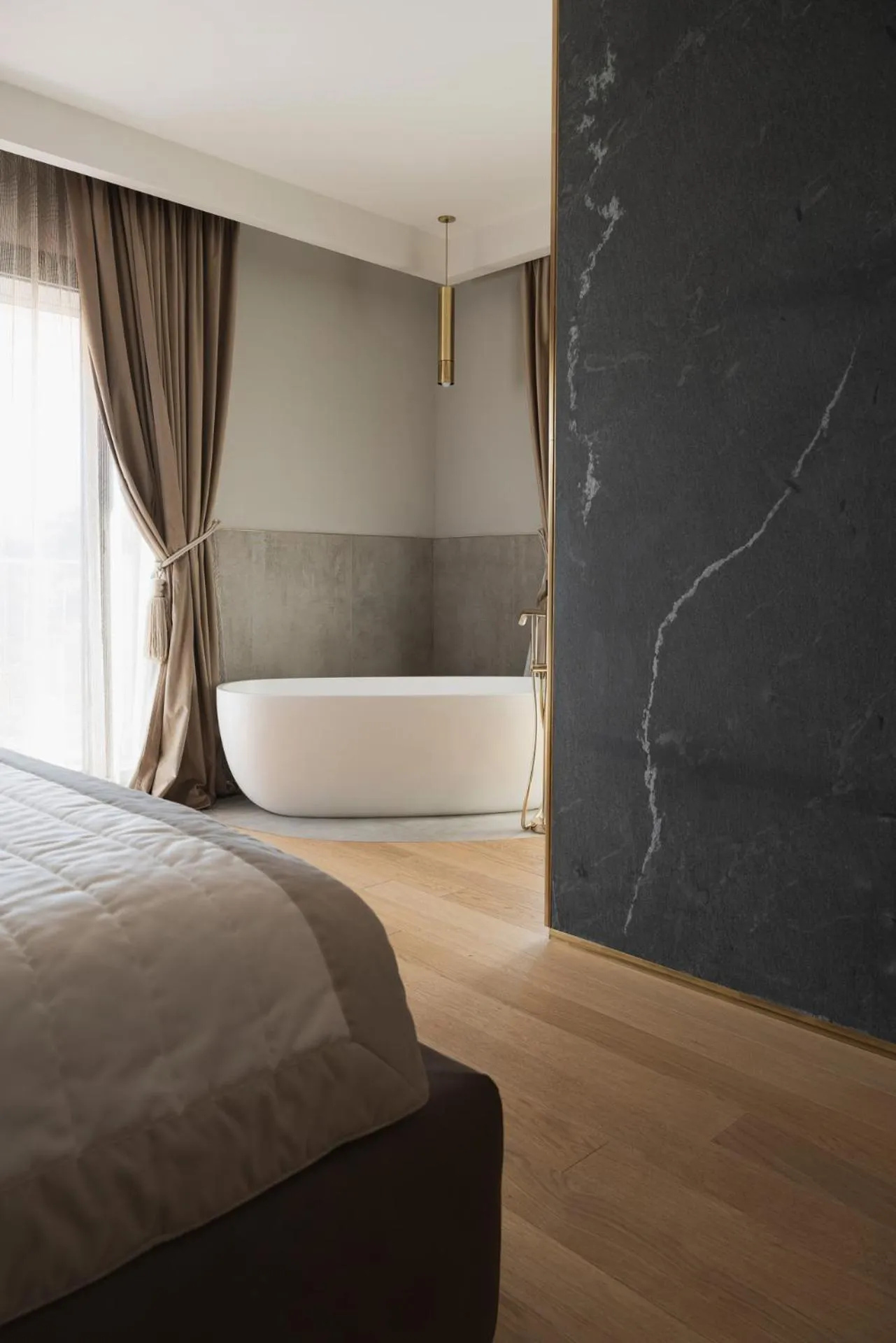 Bath, Bed in Hotel St.Mauritius