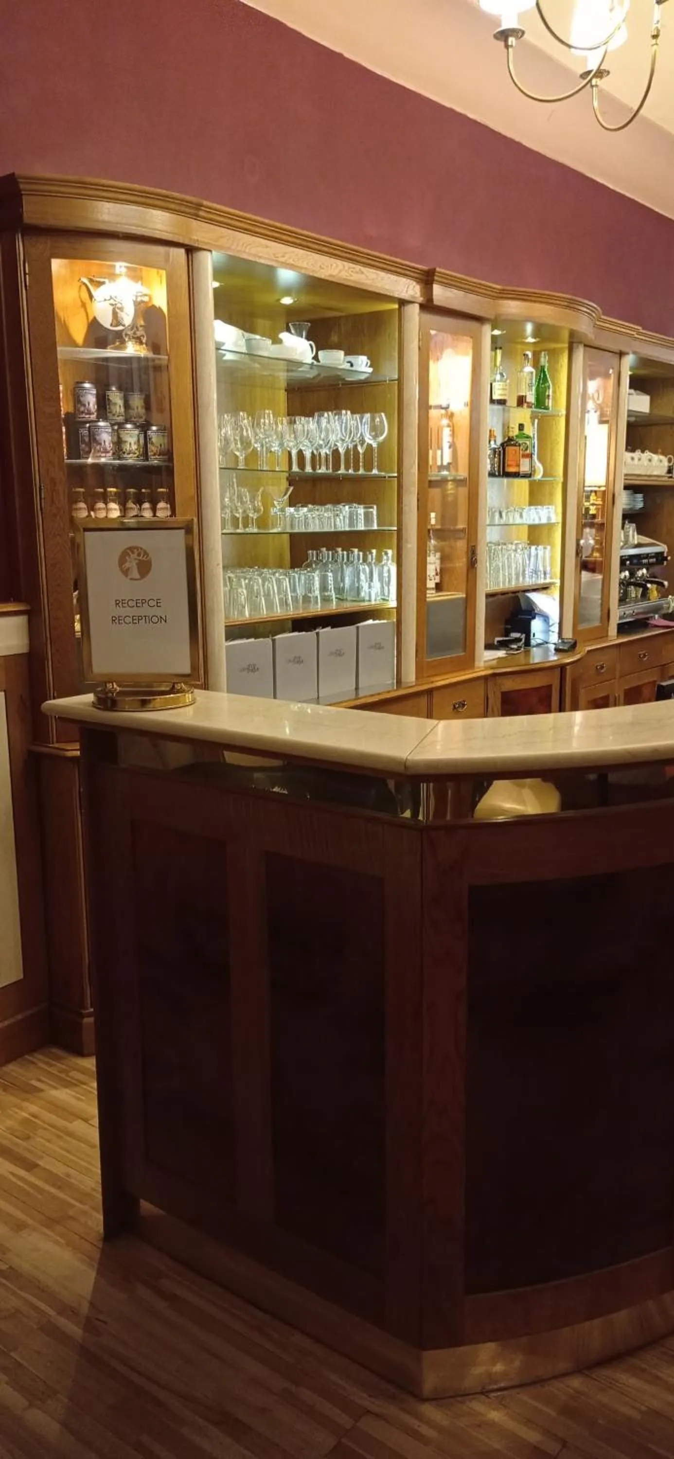 Lobby or reception in Hotel U Zlateho jelena