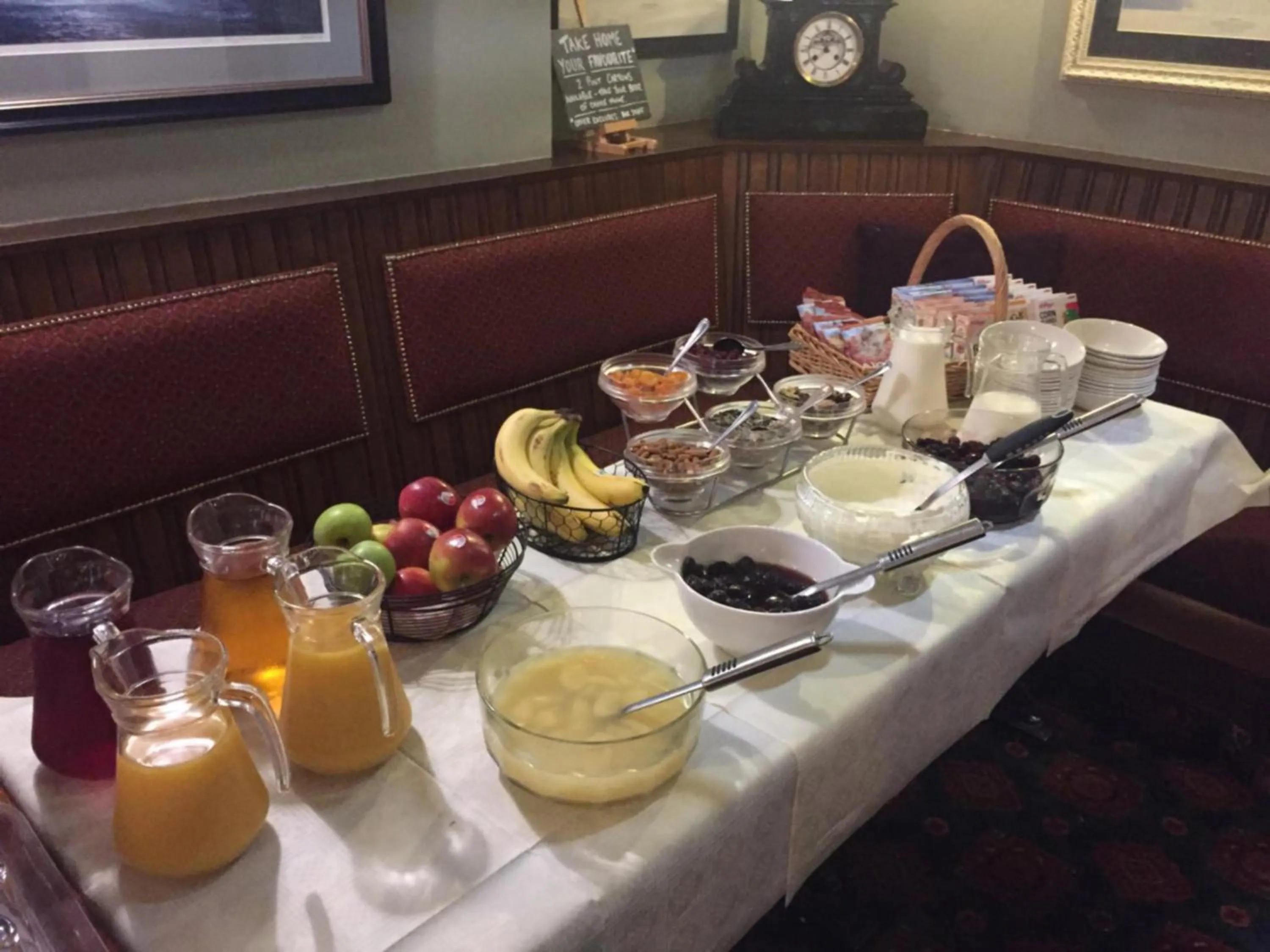 Buffet breakfast in Yorkshire Bridge Inn