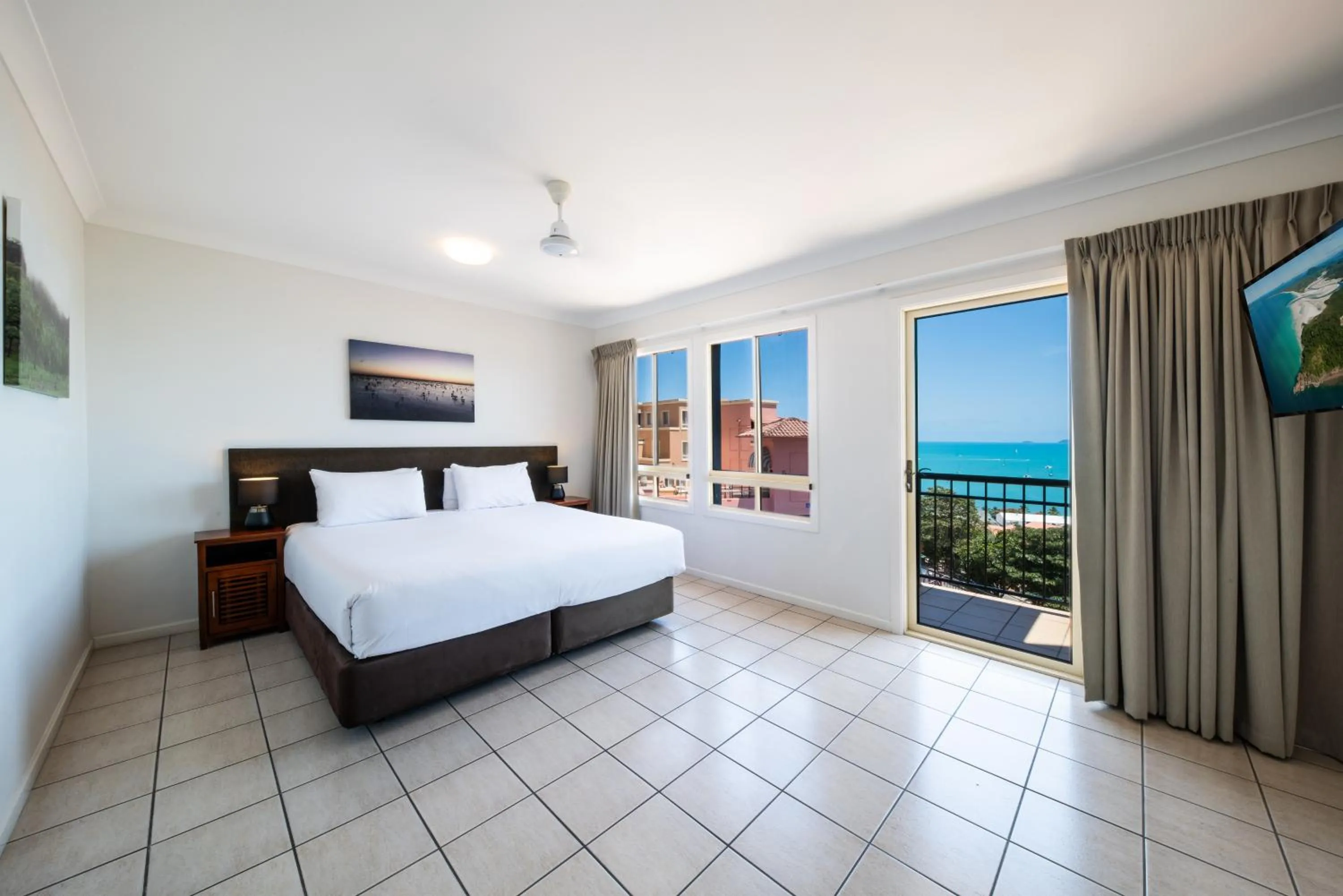 Bed in Martinique Whitsunday Resort