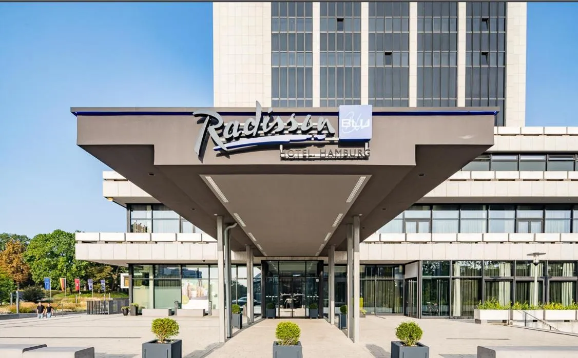 Facade/entrance in Radisson Blu Hotel, Hamburg