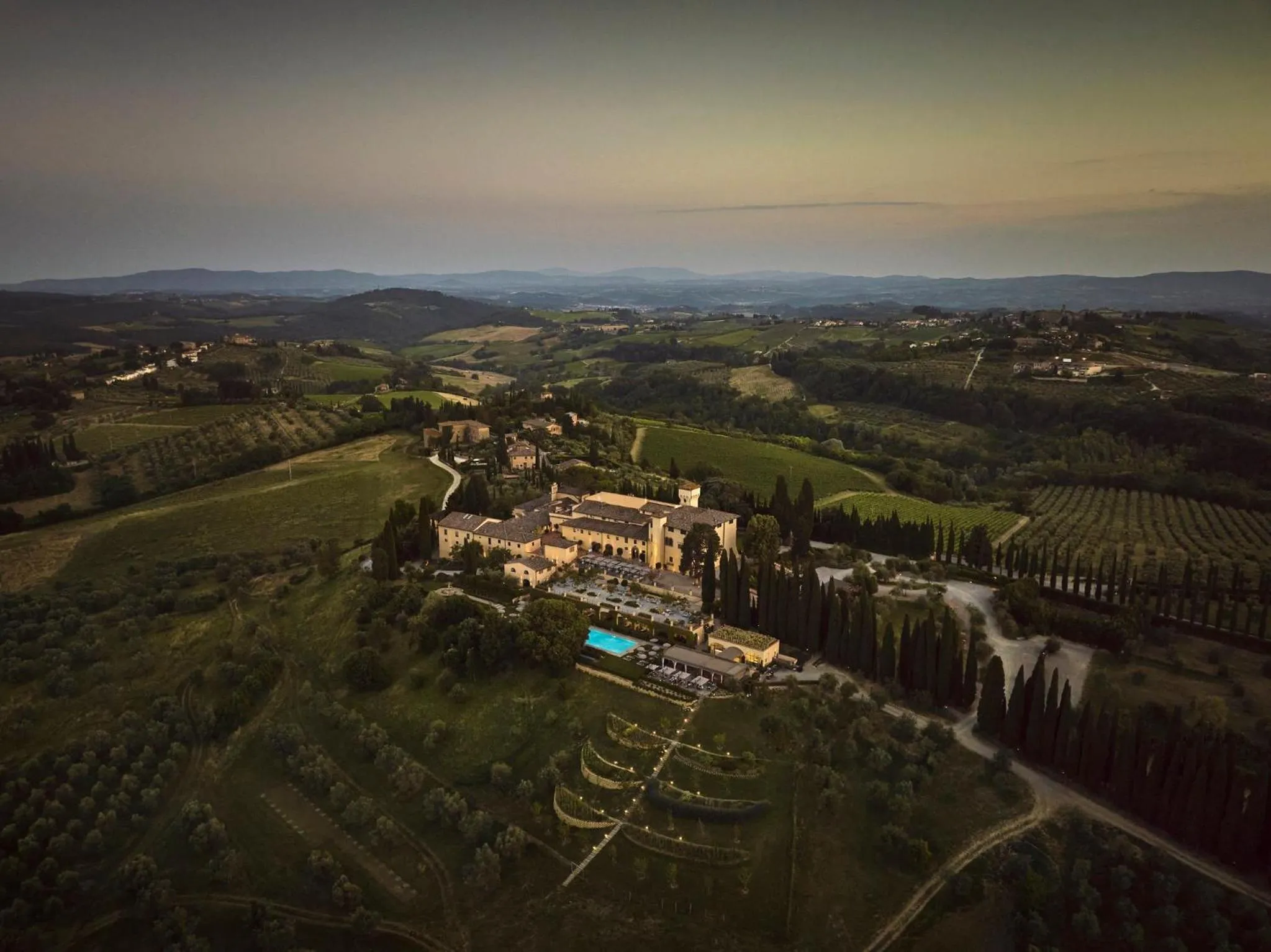 Bird's eye view in COMO Castello Del Nero