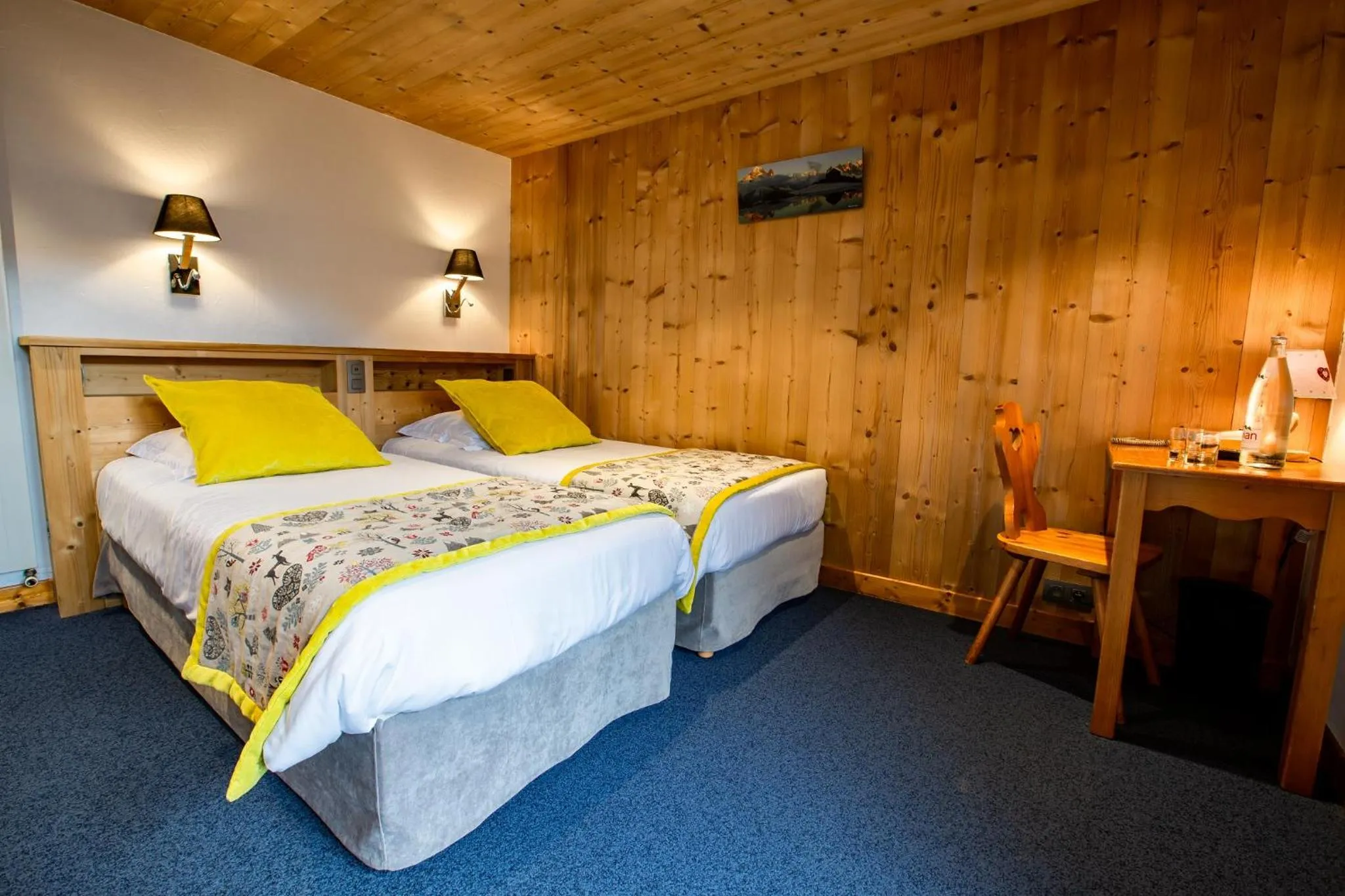 Bedroom, Bed in Hotel Les Bruyères