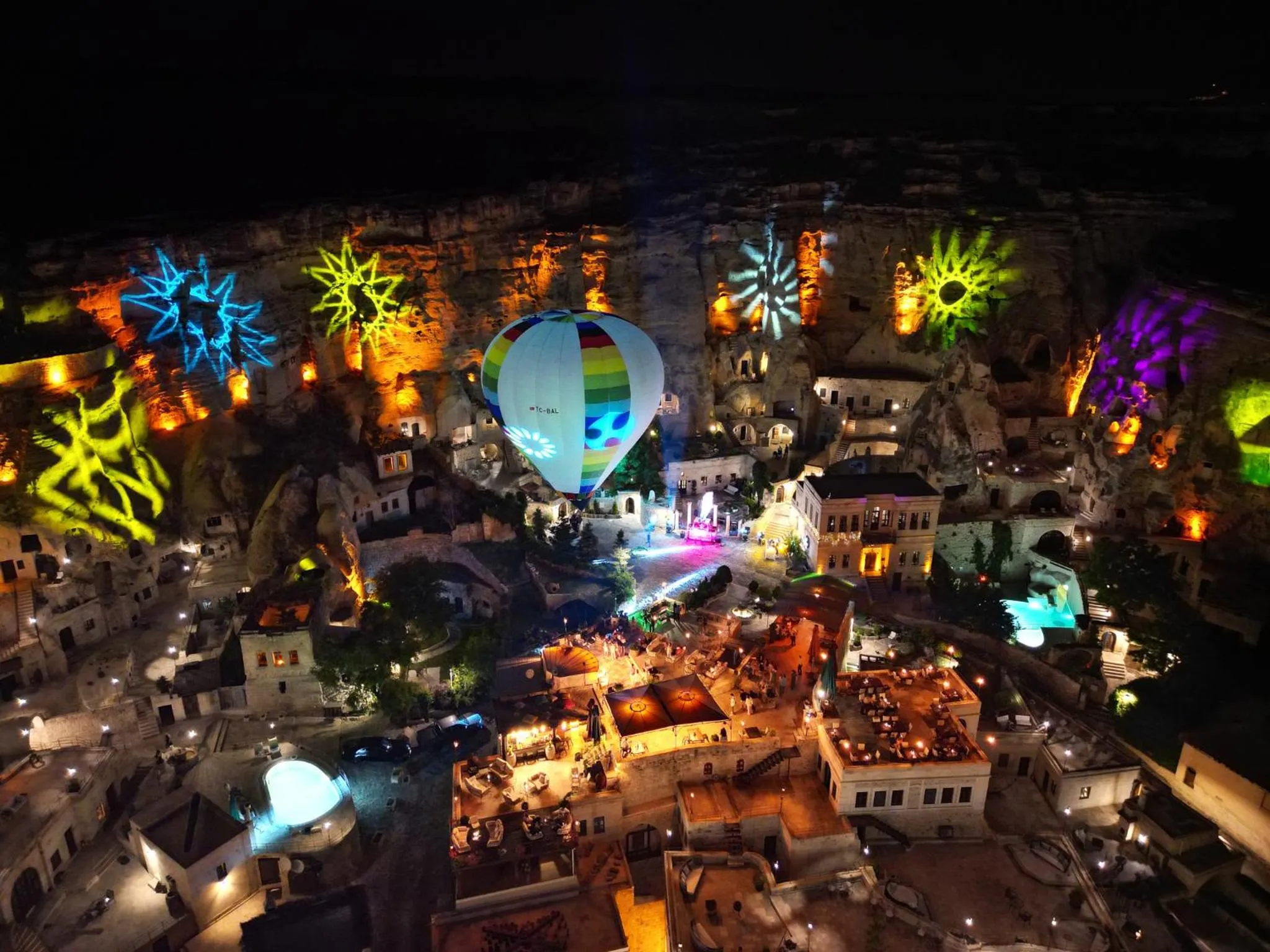 Night in Yunak Evleri Cappadocia
