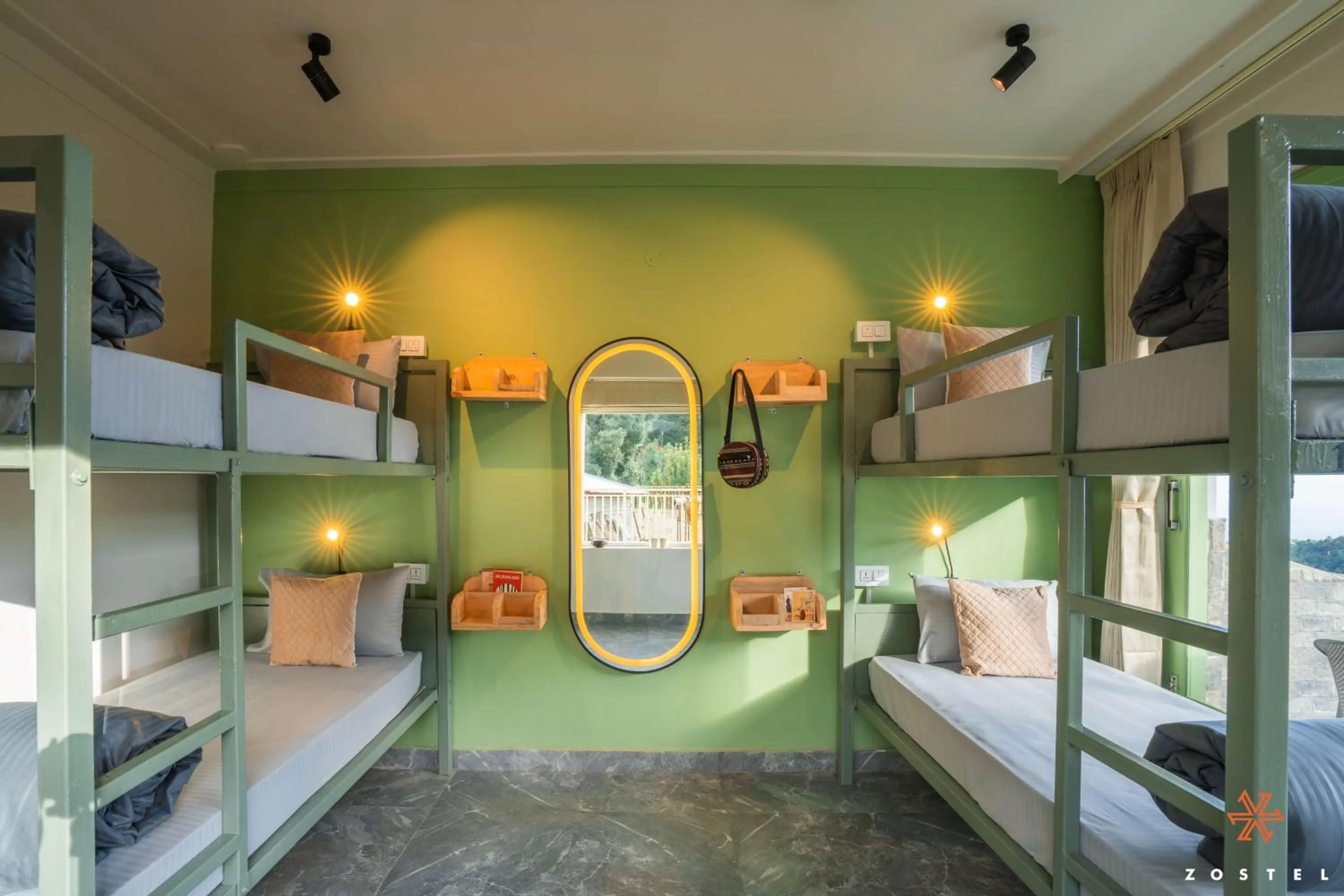 Bed in Zostel Dharamkot