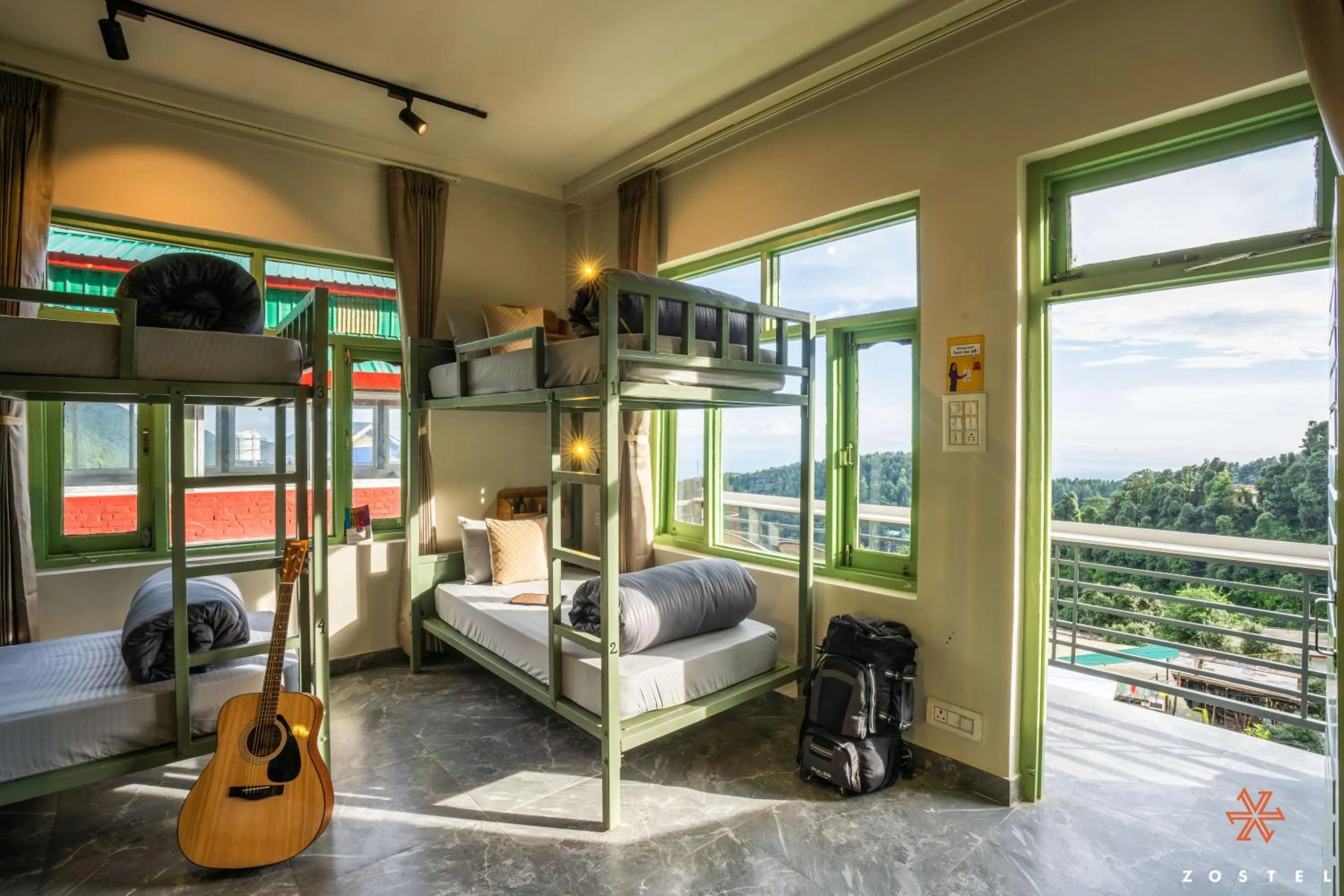 Bed in Zostel Dharamkot