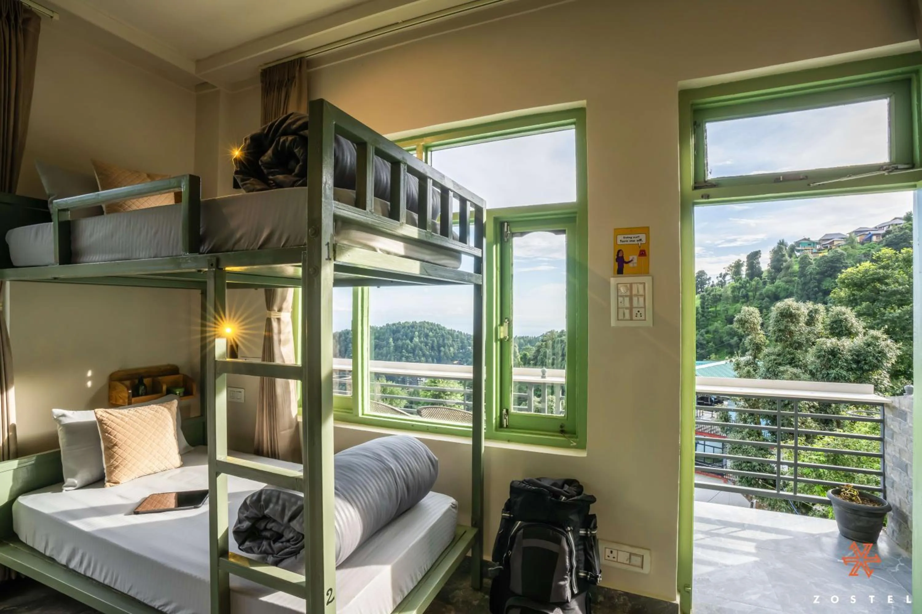 Bed in Zostel Dharamkot