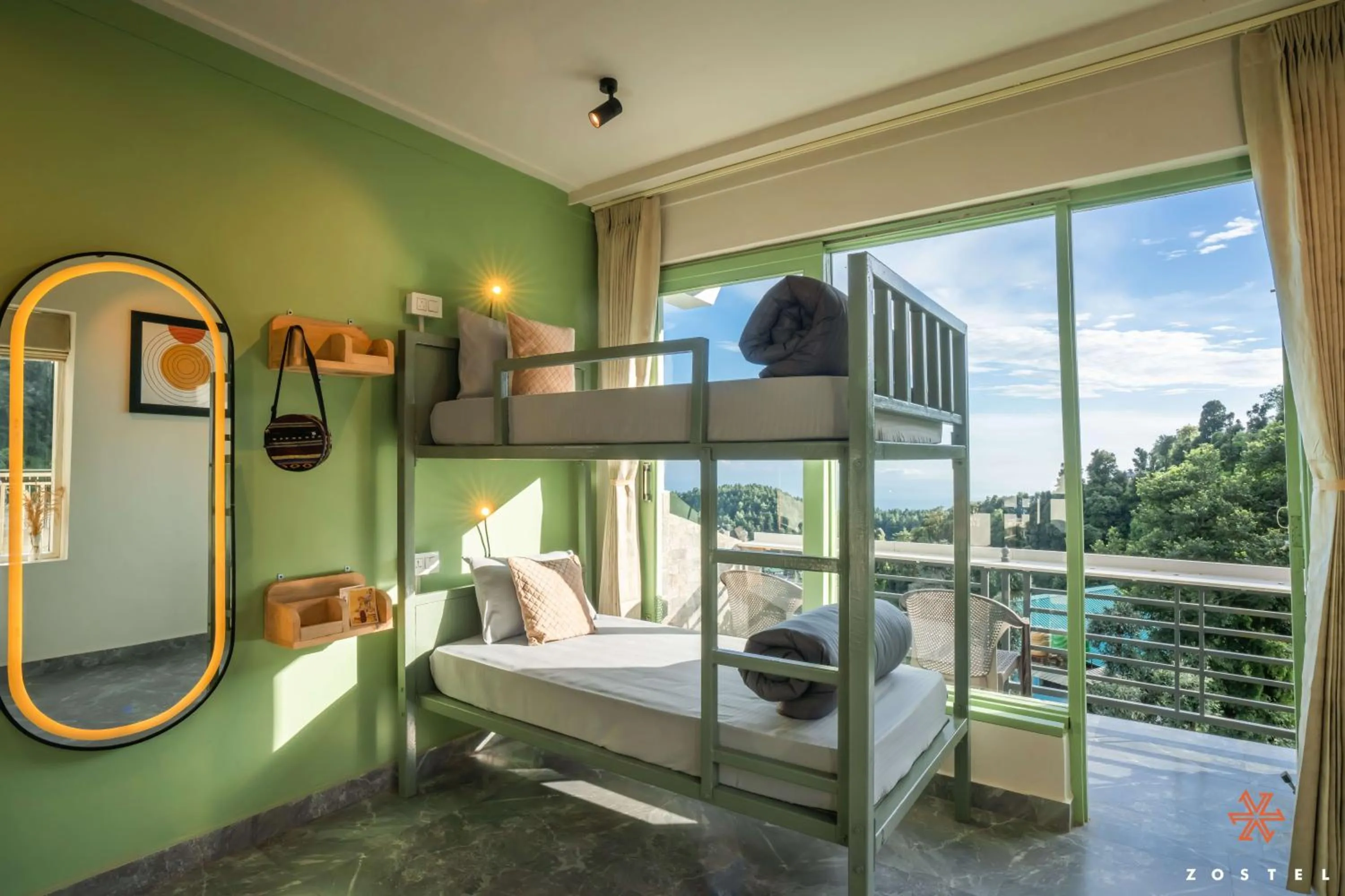 Bed in Zostel Dharamkot