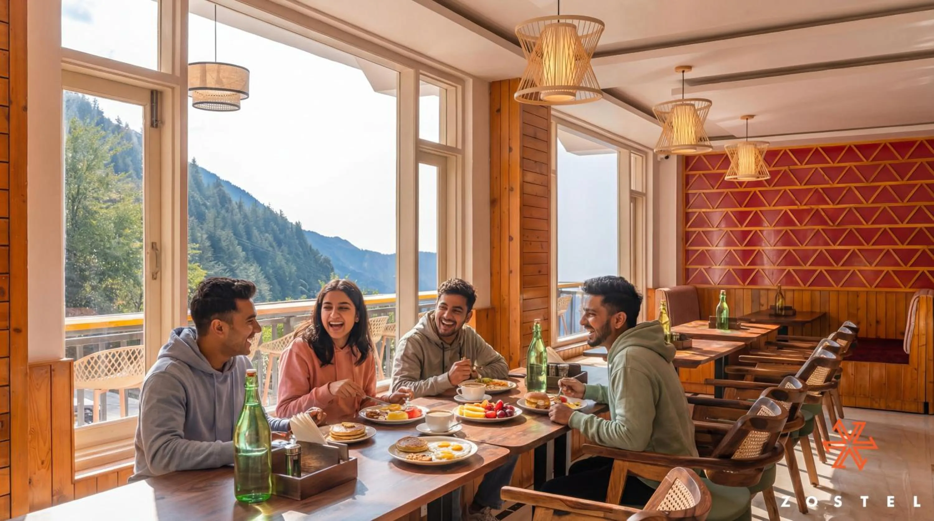 Guests in Zostel Dharamkot