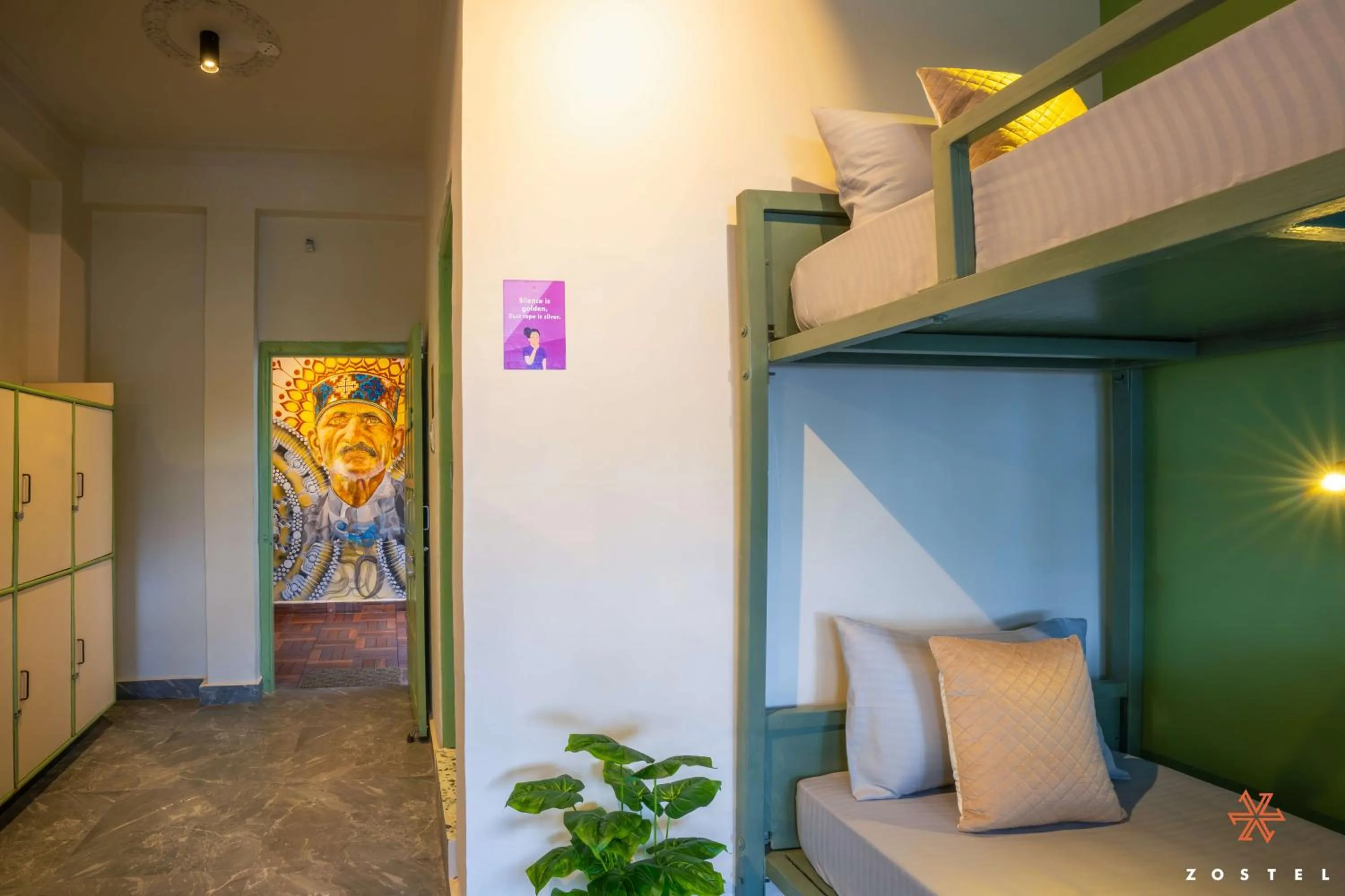 Bed in Zostel Dharamkot