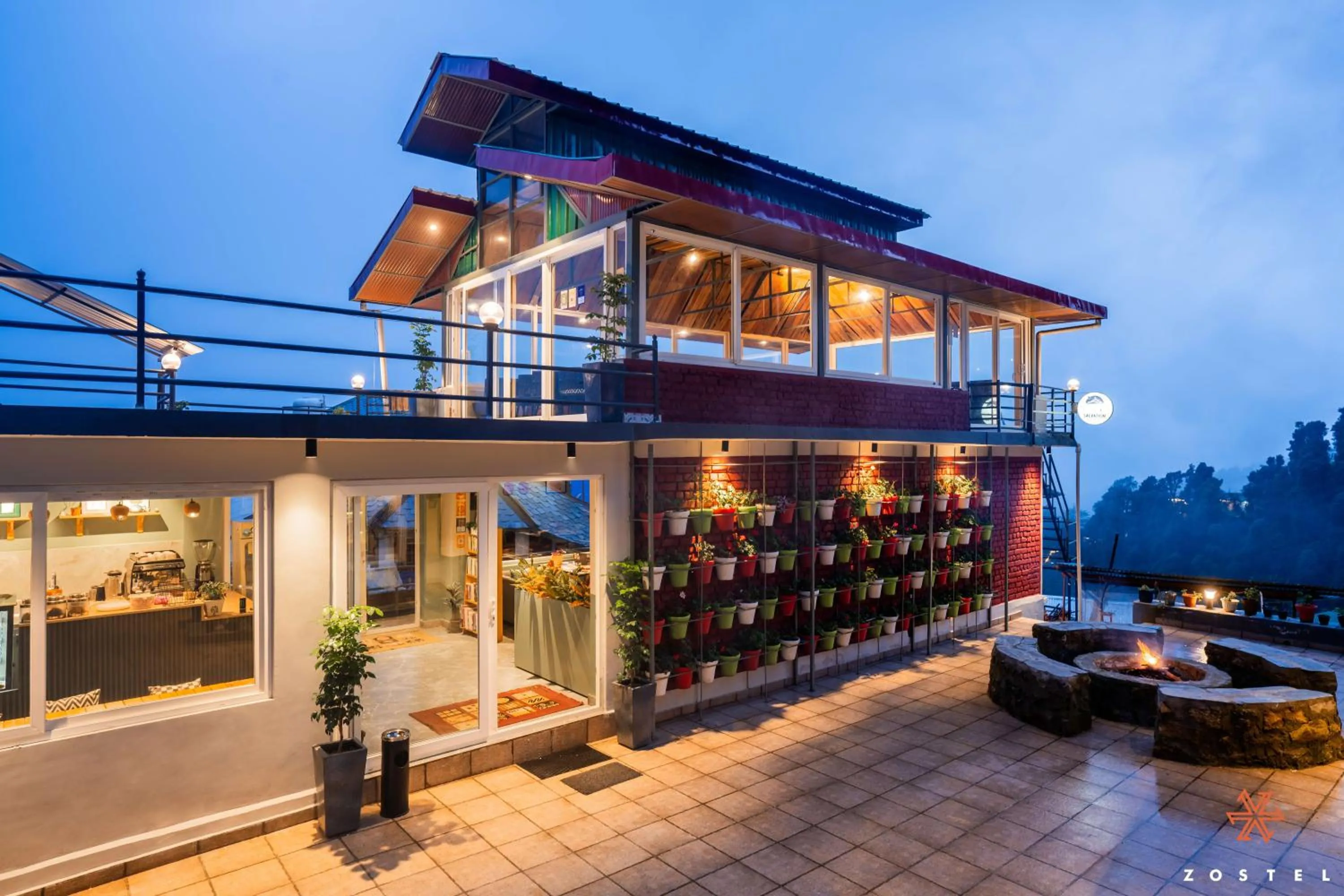 Property building in Zostel Dharamkot