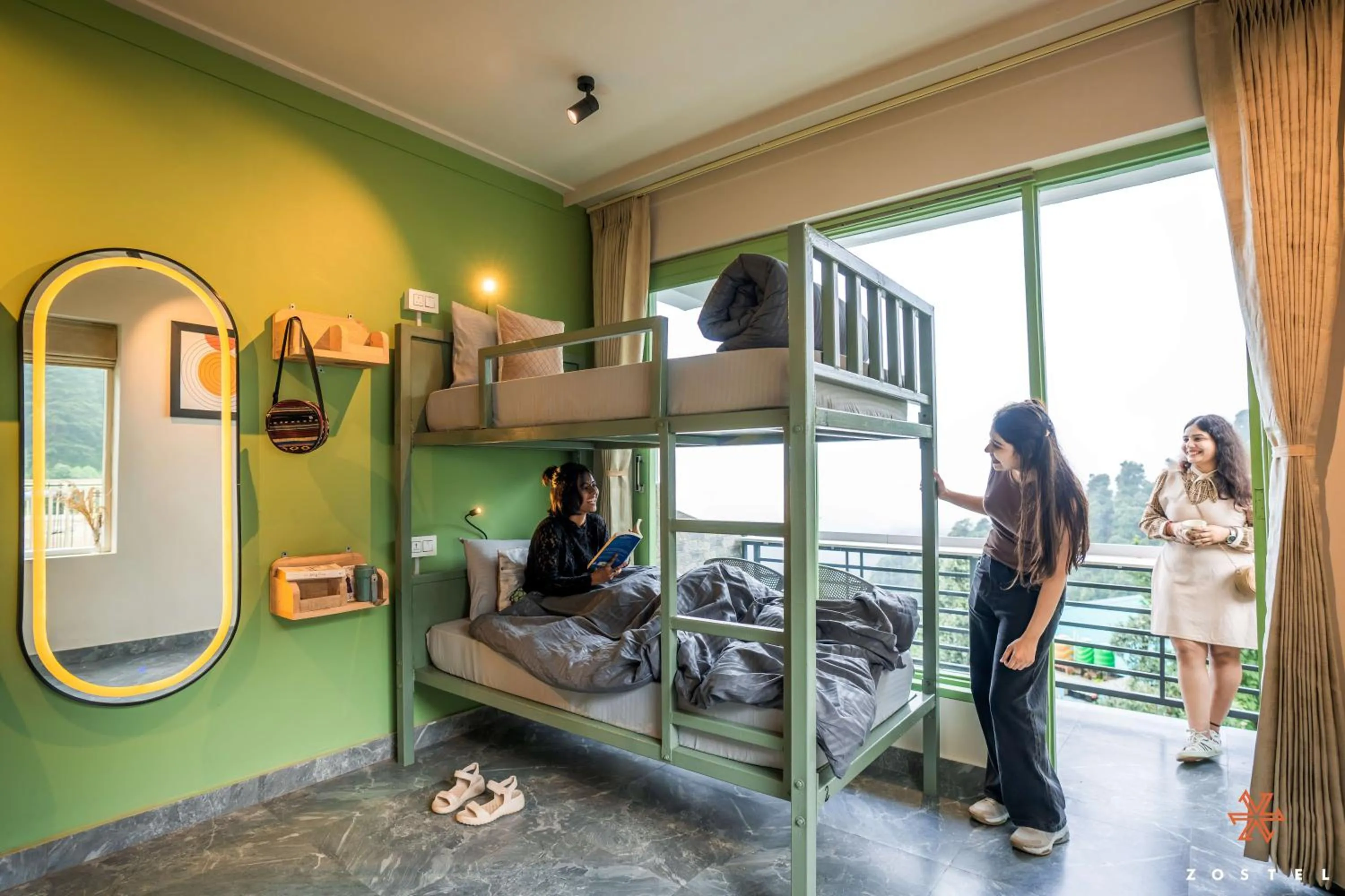 Bed in Zostel Dharamkot