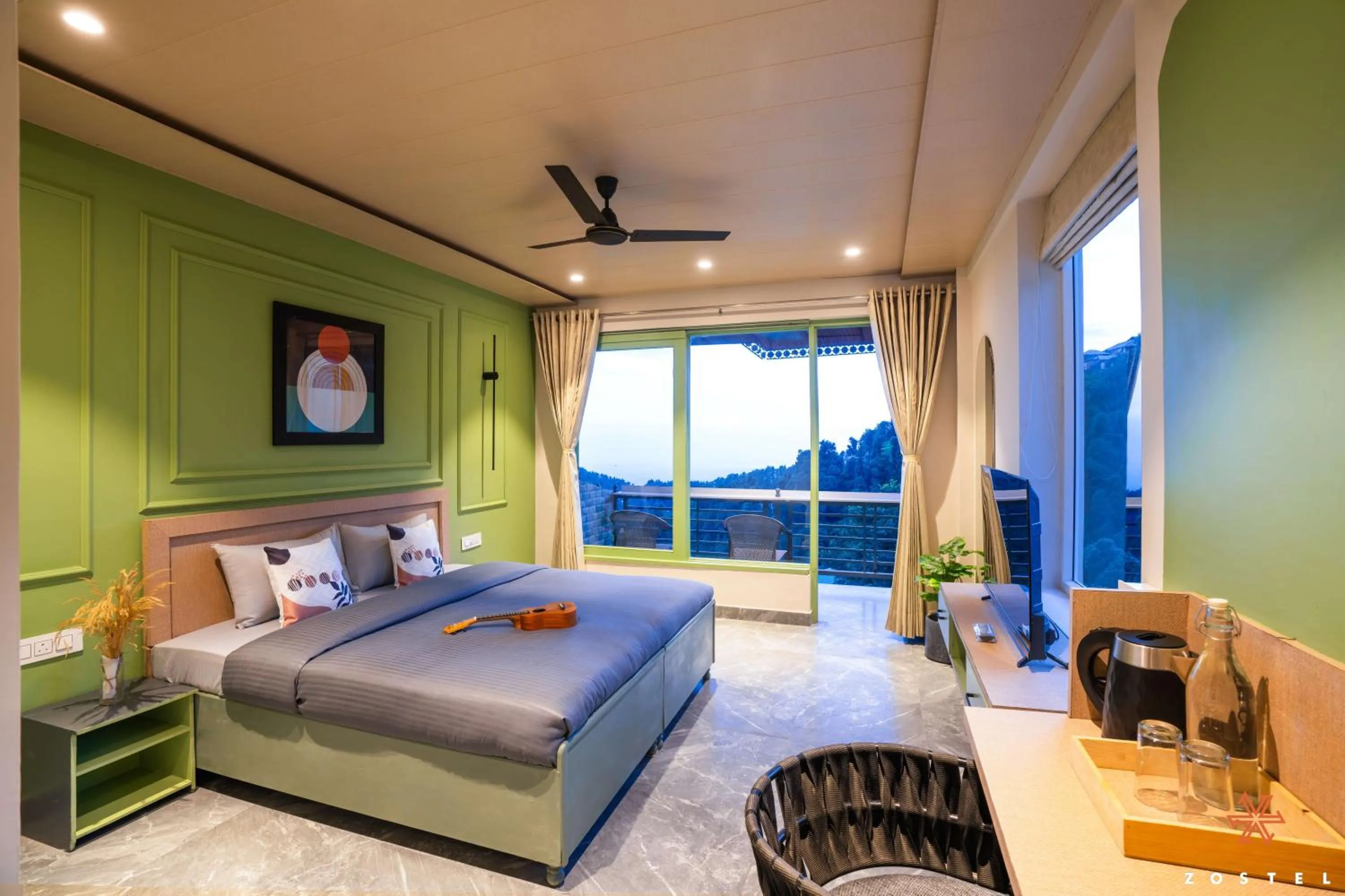 Bed in Zostel Dharamkot