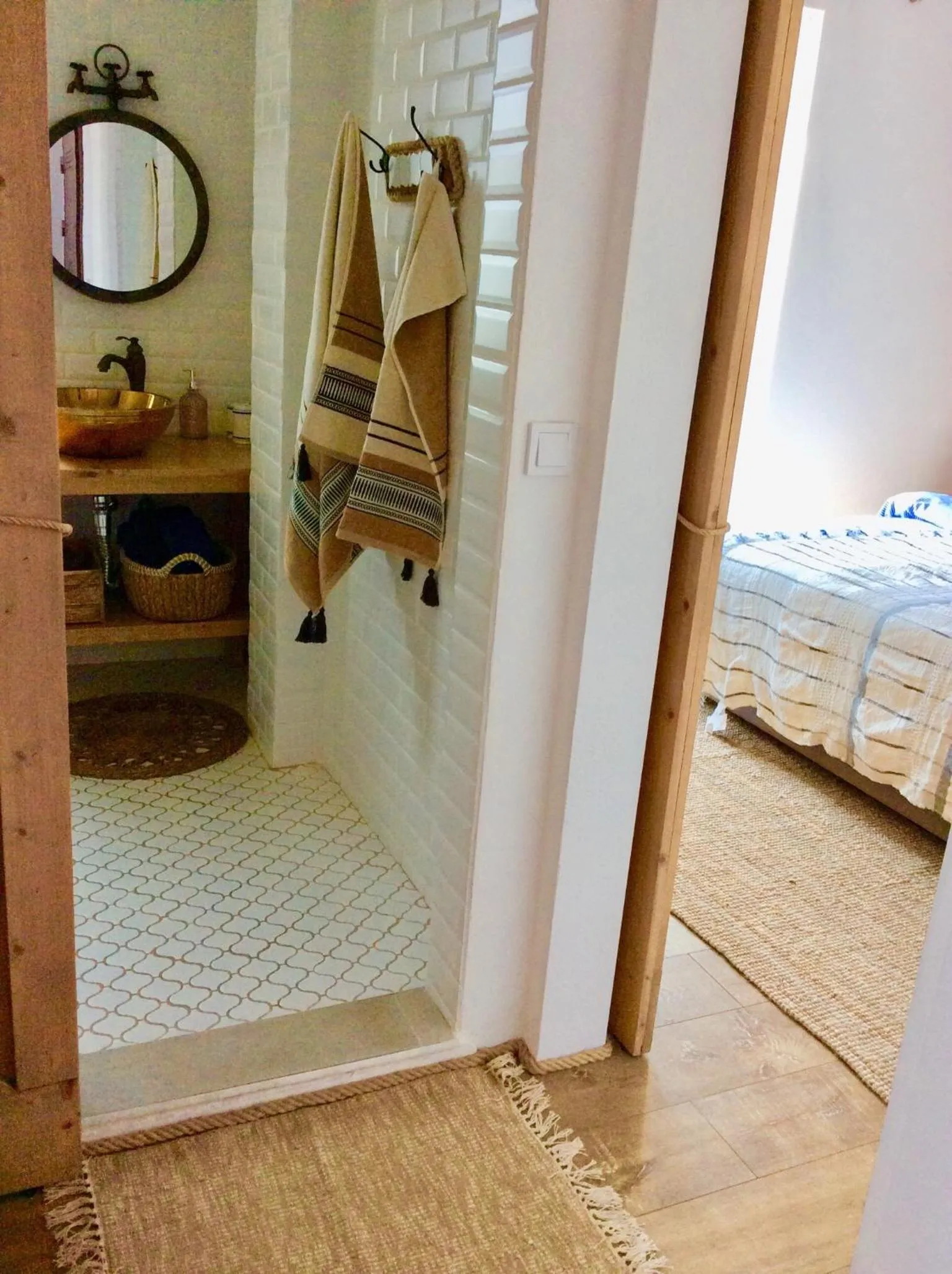 Bathroom, Bed in Casa de oro Alma