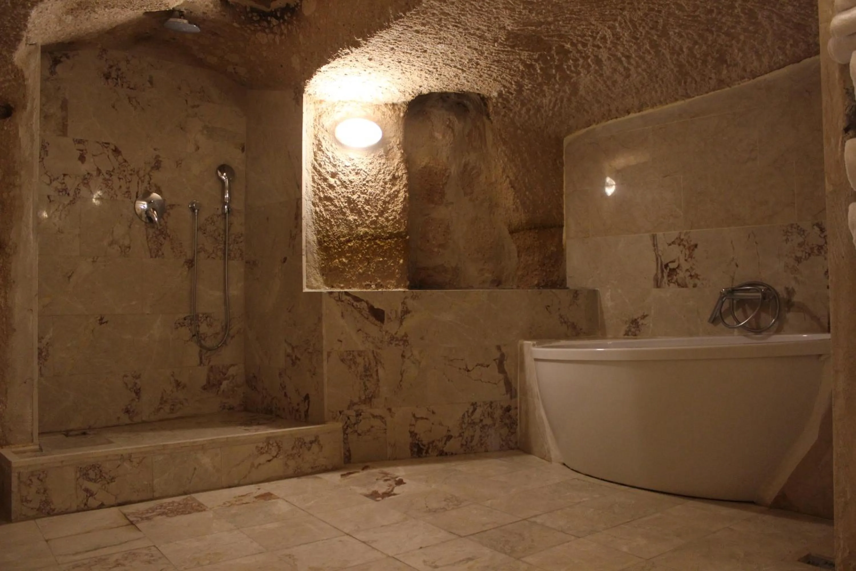 Shower in Helike Cave Suites