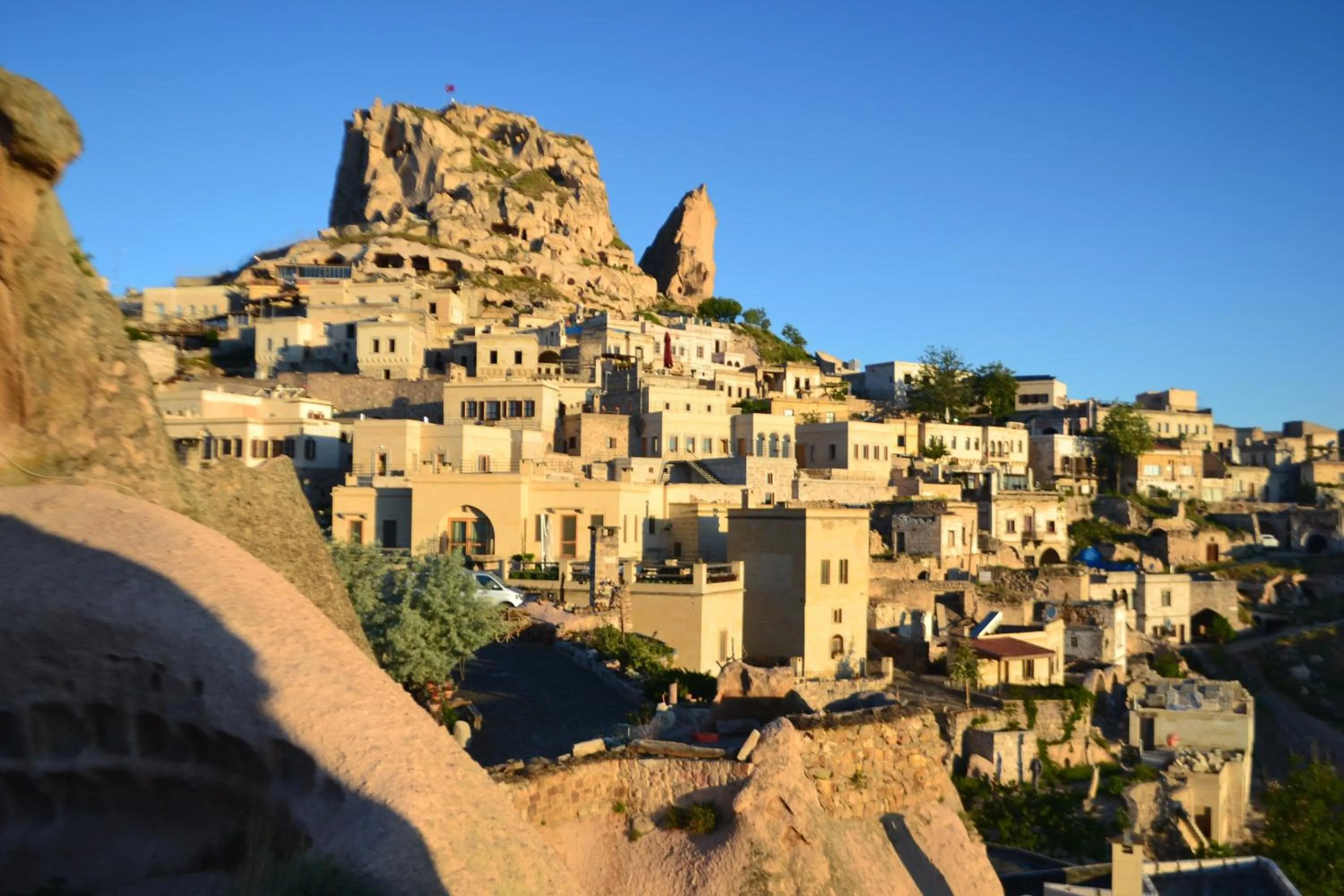 Facade/entrance in Helike Cave Suites