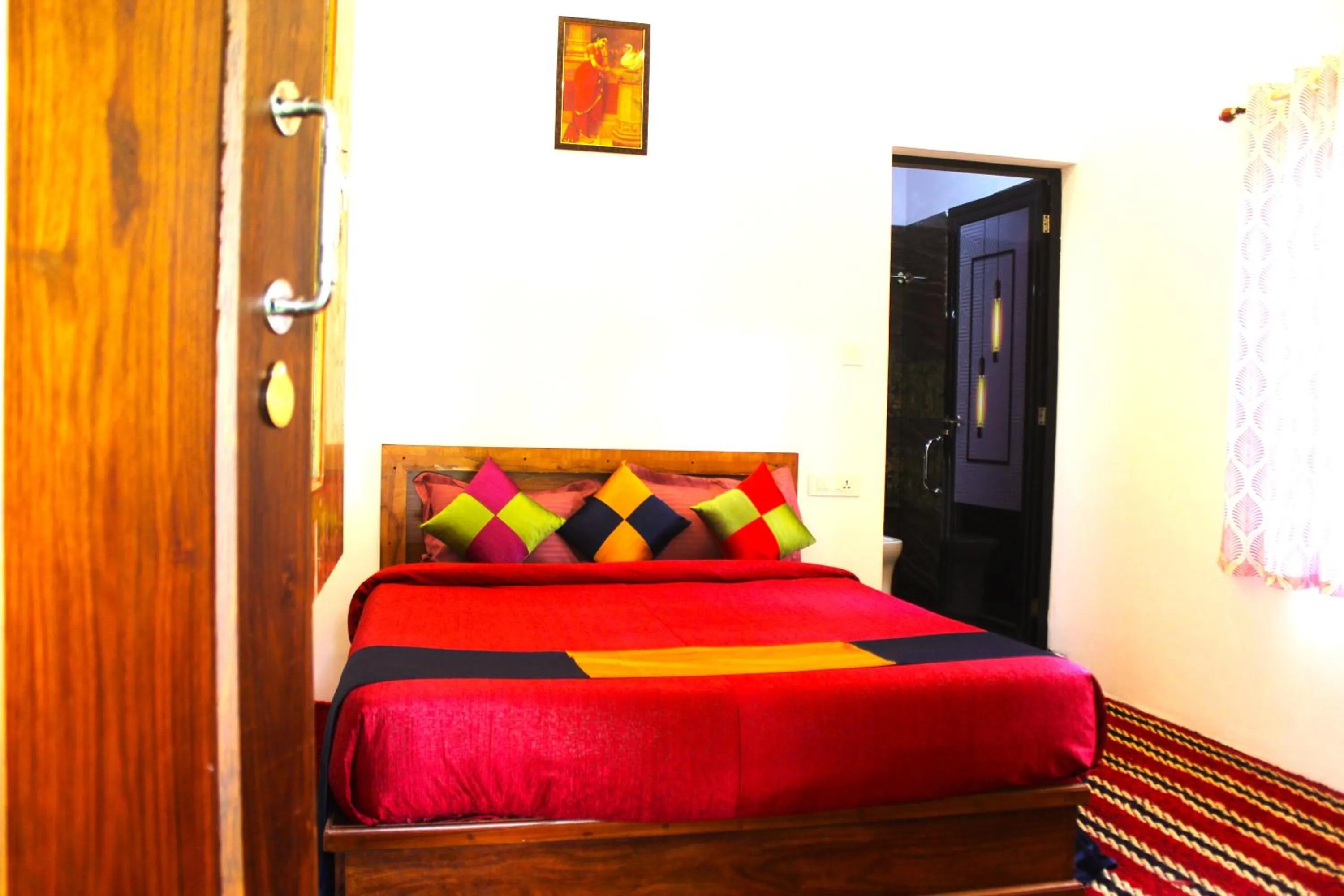 Bed in Arabian Nights Munnar Pool Villa