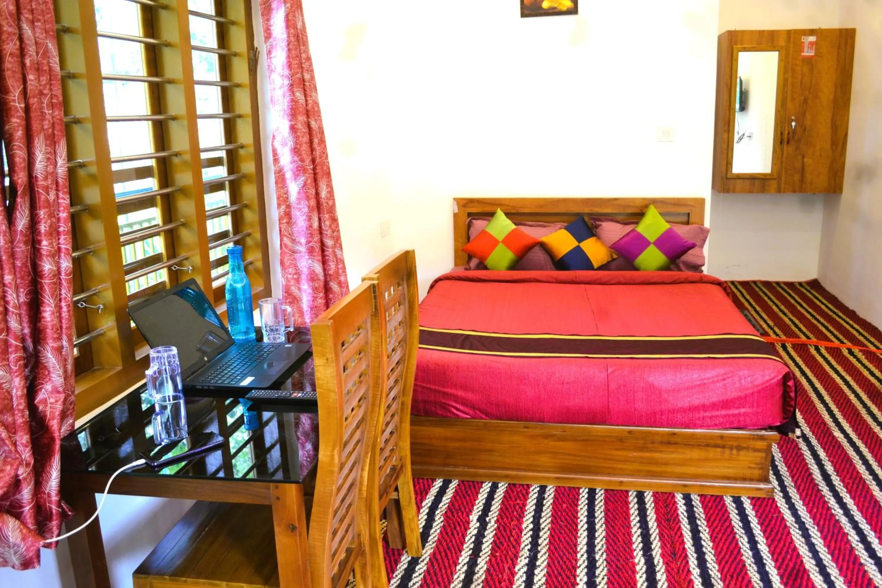 Bed in Arabian Nights Munnar Pool Villa
